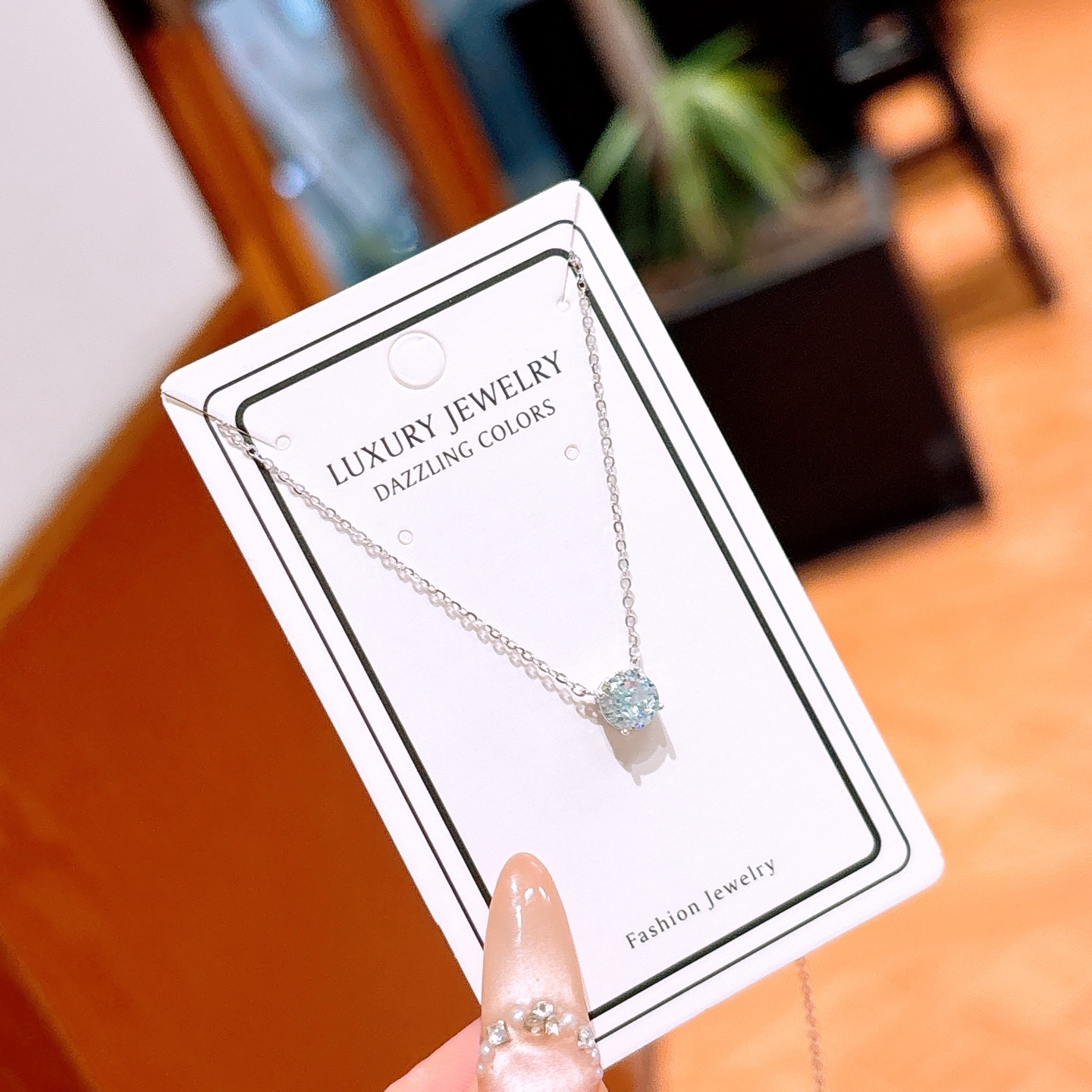 Nickel Free Silver High Carbon Diamond Necklace Girly Confession Gold