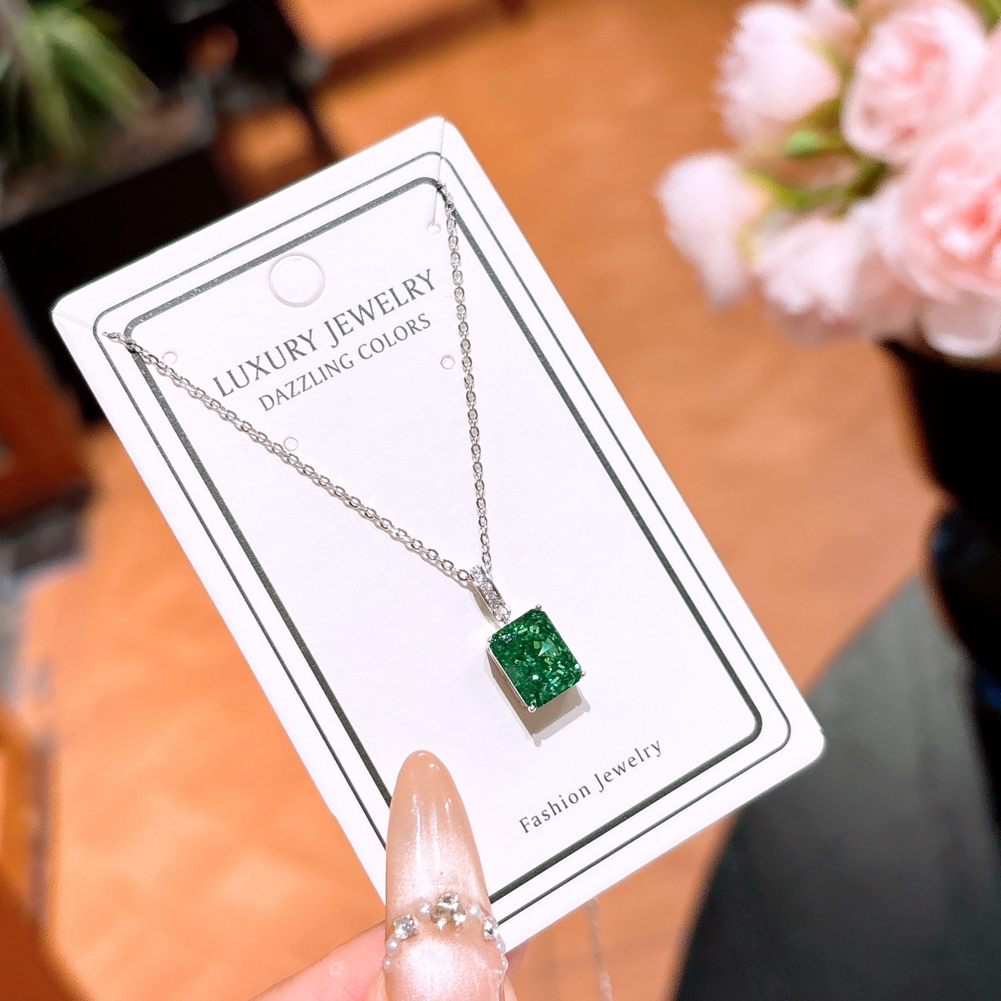 Solid Silver High Carbon Diamond Necklace Light Luxury Travel Gold