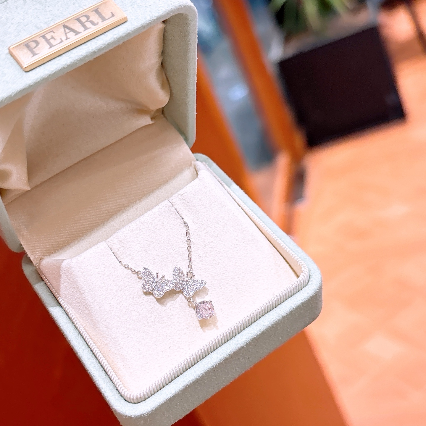 Low Allergy Silver High Carbon Diamond Necklace Elegant Anniversary
