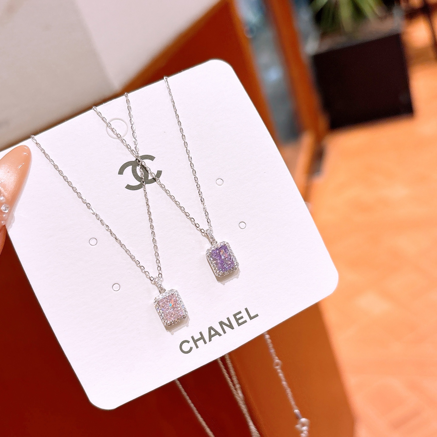 925 Silver High Carbon Diamond Necklace Girly New Year Gold