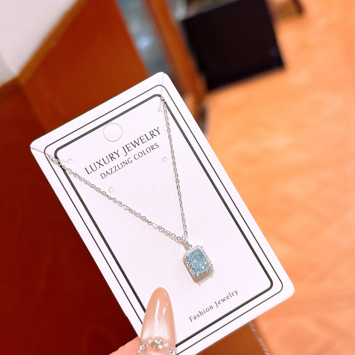 Low Allergy Silver High Carbon Diamond Necklace Minimalist Confession