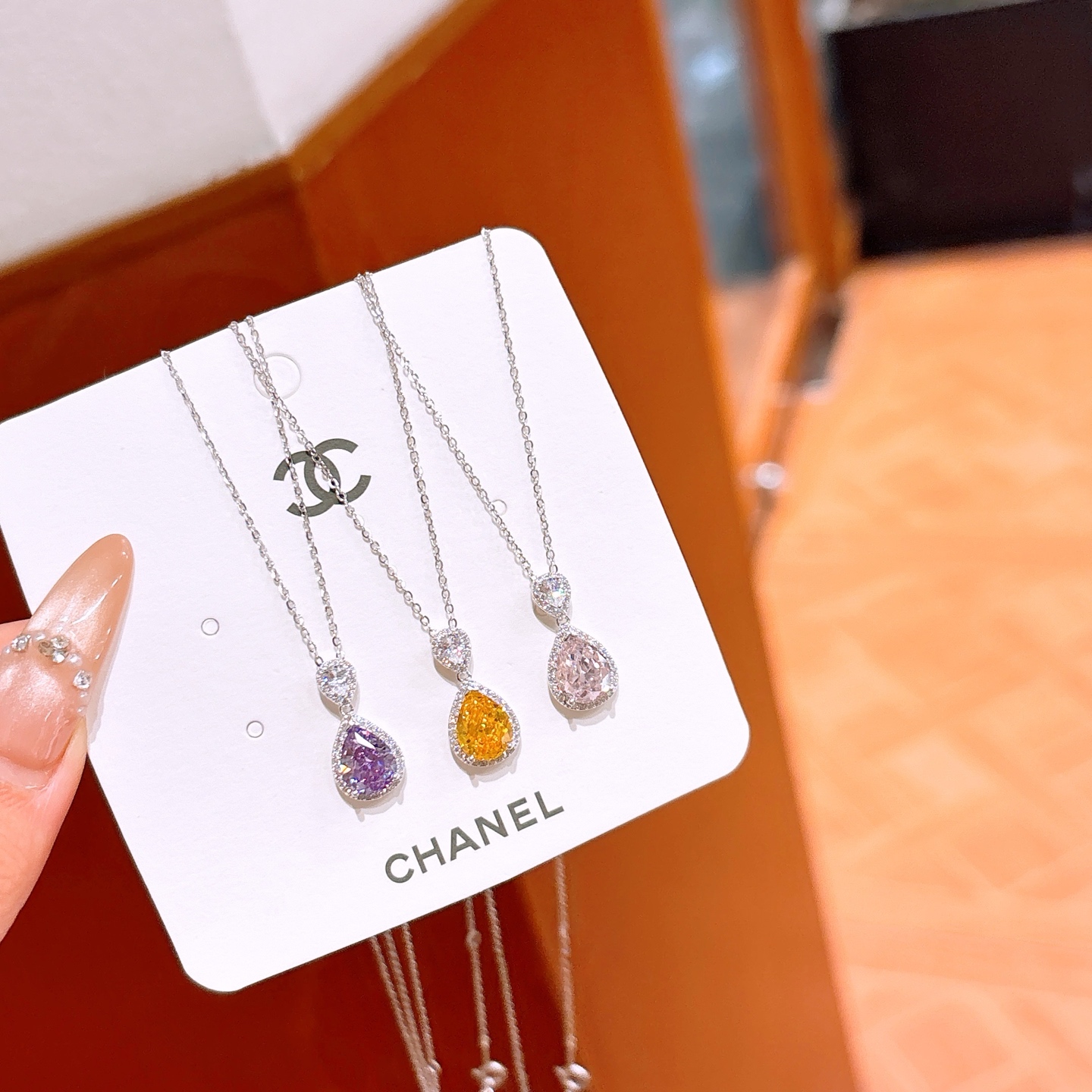 925 Silver High Carbon Diamond Necklace Romantic Gift for Her Silver