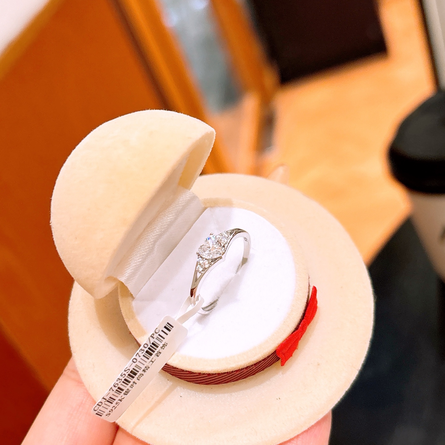 S925 Sterling Silver Ring Chic Party Silver