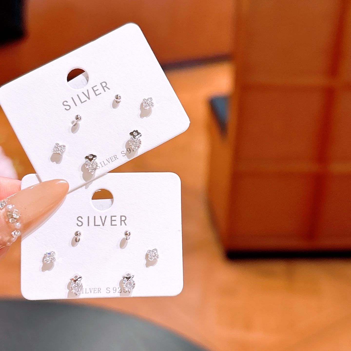 Solid Silver Earrings Vintage Annual Party Silver