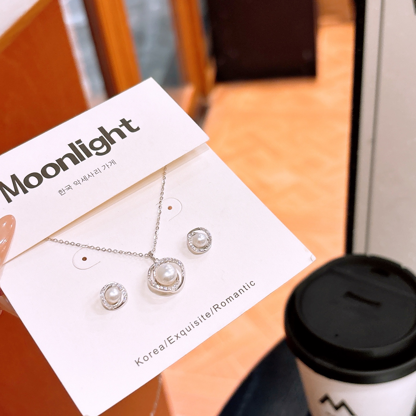 Fine Silver Earrings & Necklace Set Dainty Christmas Silver