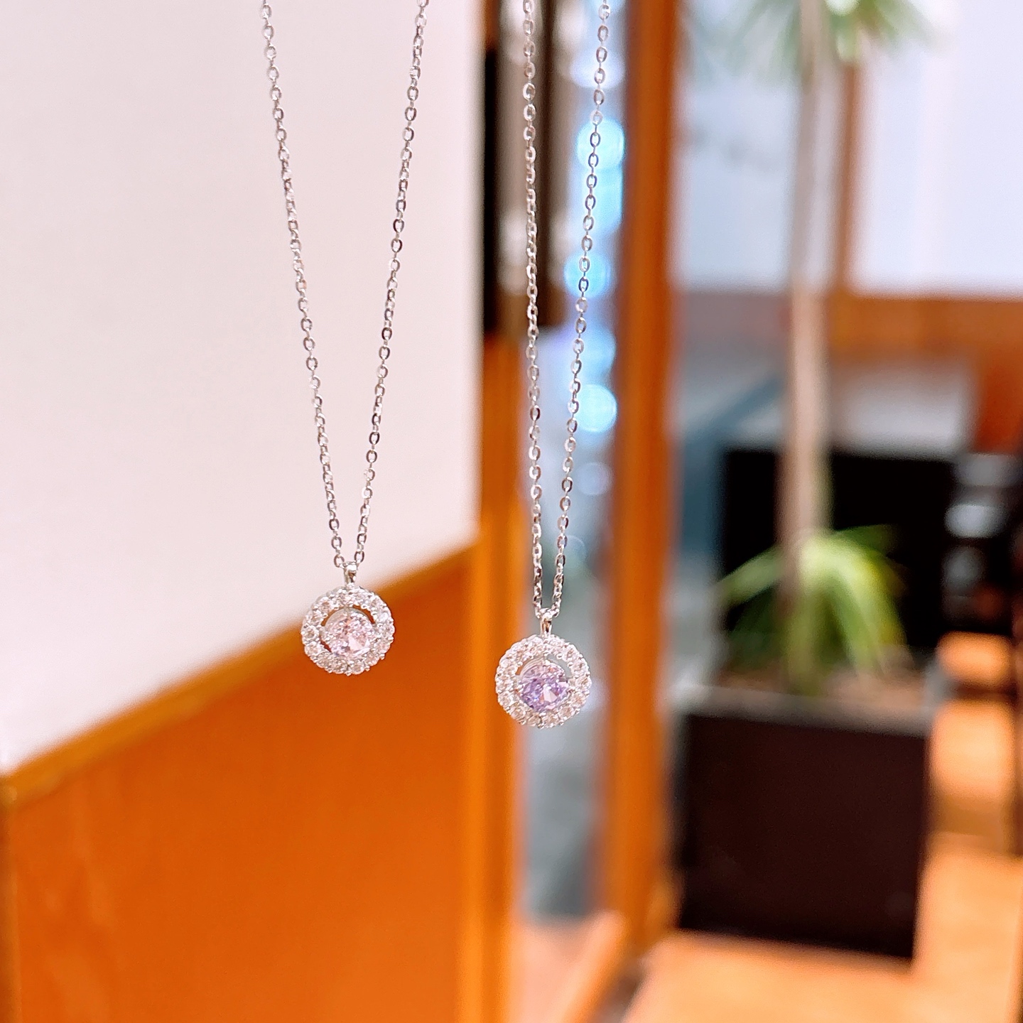 Solid Silver High Carbon Diamond Necklace Ultra Minimal Bestie Gift