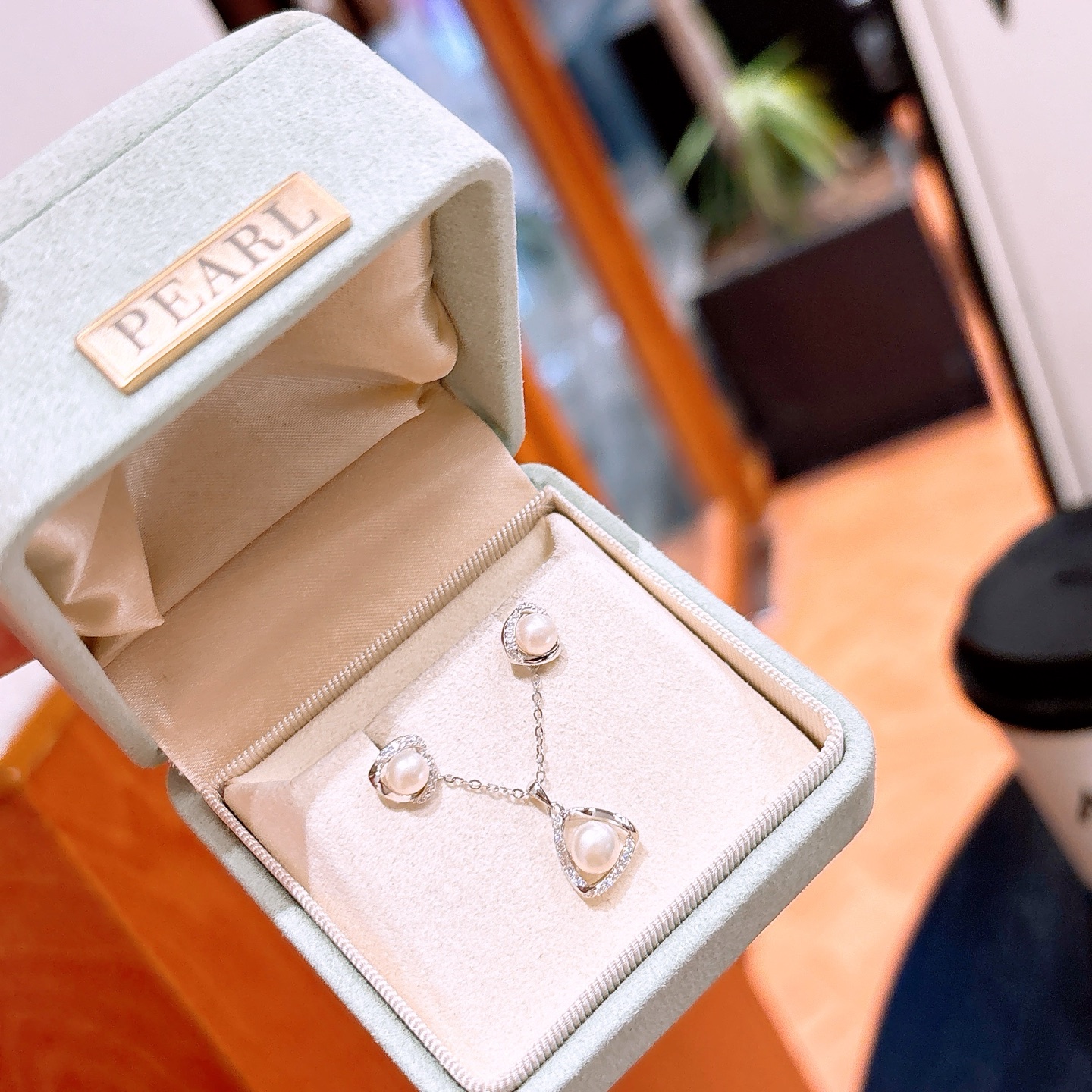 Low Allergy Silver Earrings & Necklace Set Dainty Mother's Day Gold