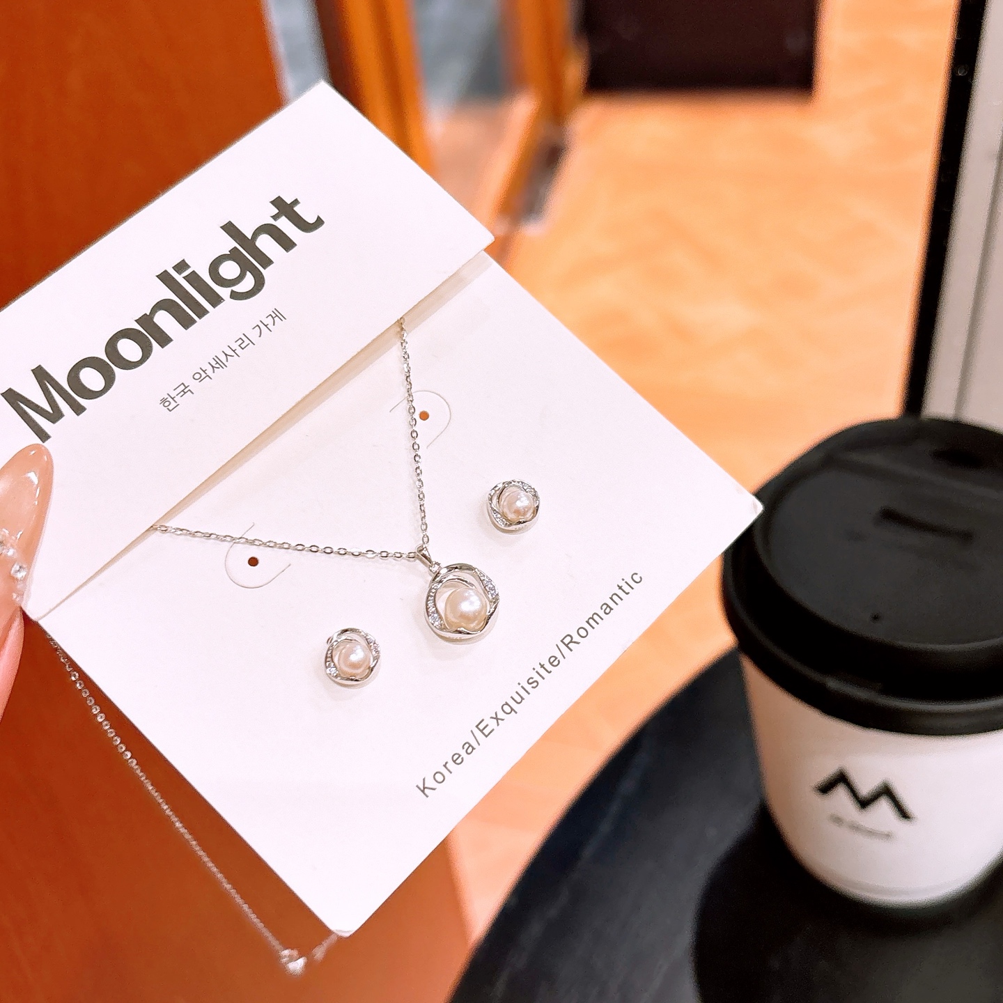 Solid Silver Earrings & Necklace Set Ins Style Housewarming Silver