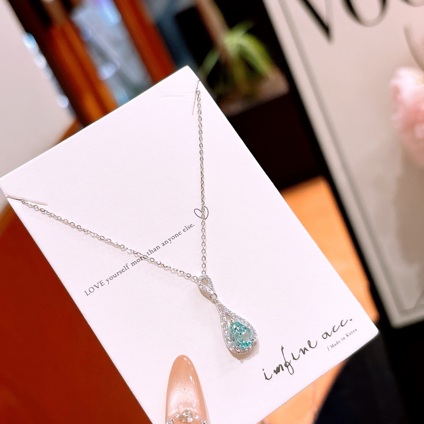 925 Silver High Carbon Diamond Necklace Ultra Minimal Housewarming