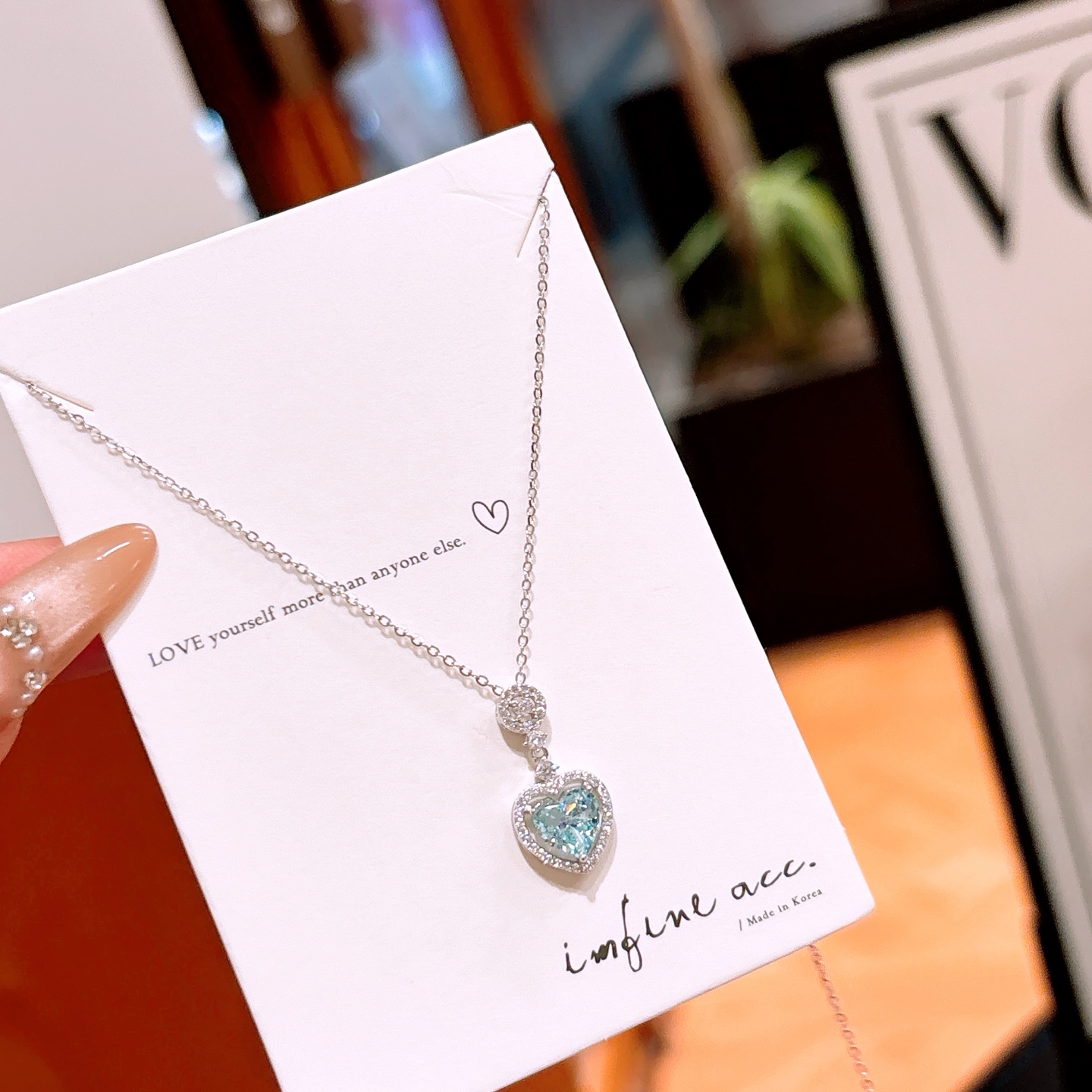 S925 Sterling Silver High Carbon Diamond Necklace Minimalist Birthday