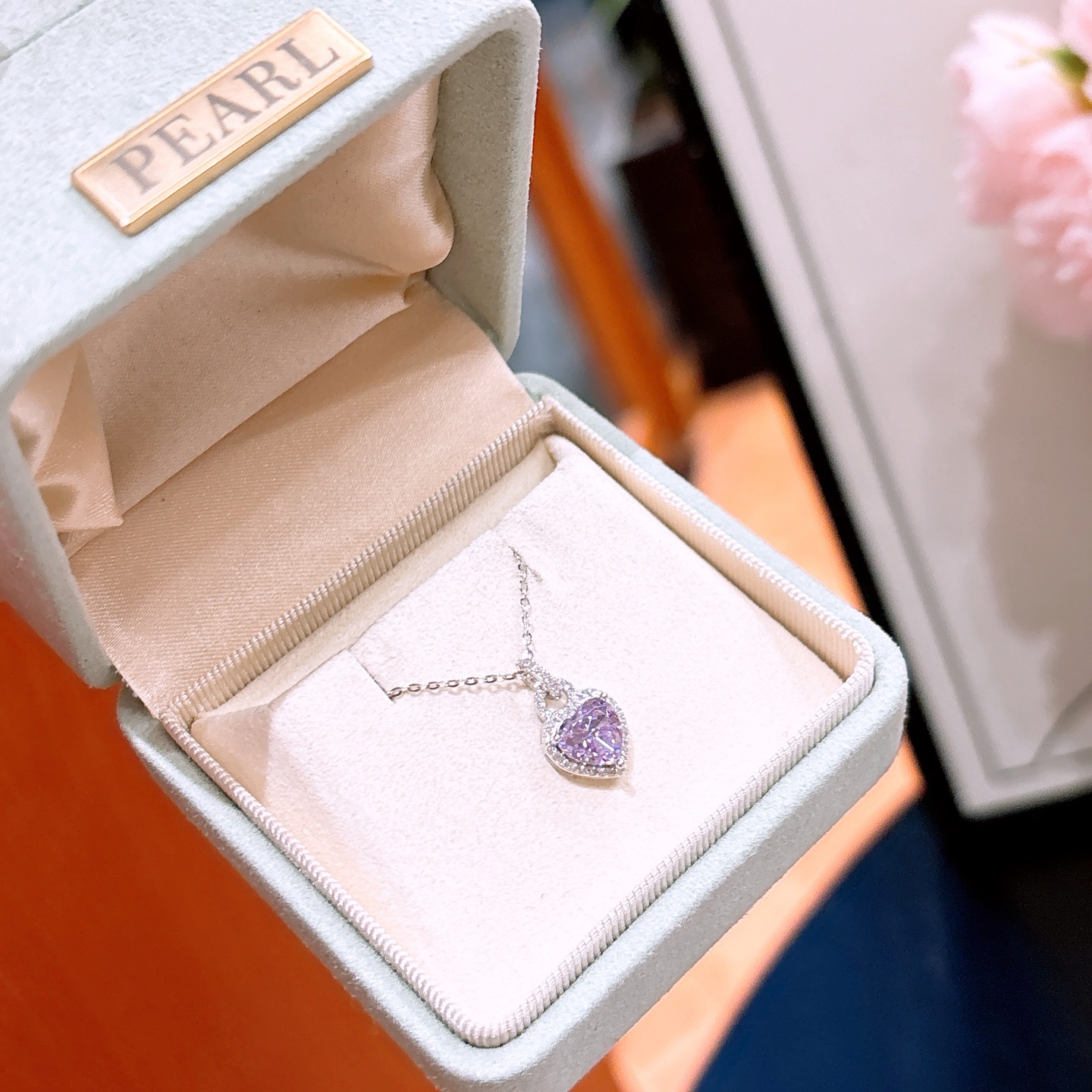 Solid Silver High Carbon Diamond Necklace Romantic Housewarming Silver