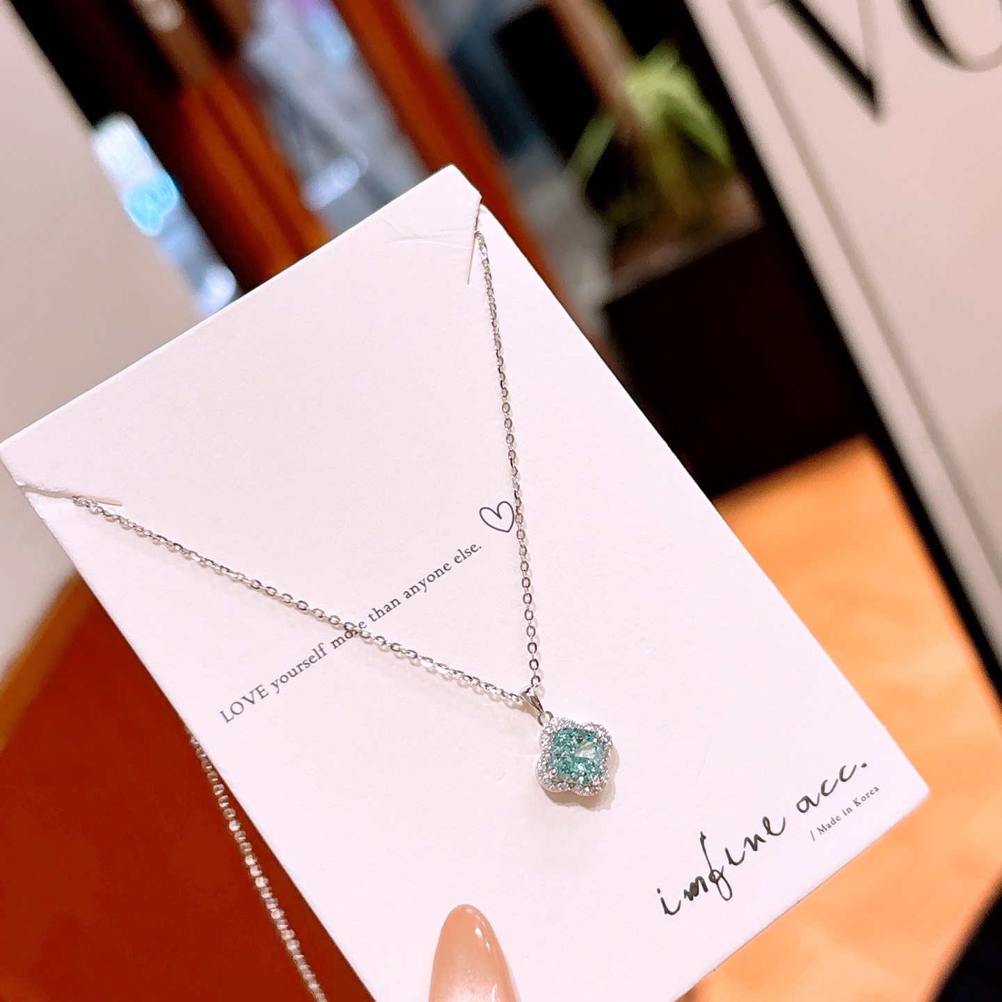 Nickel Free Silver High Carbon Diamond Necklace Chic Spring Festival