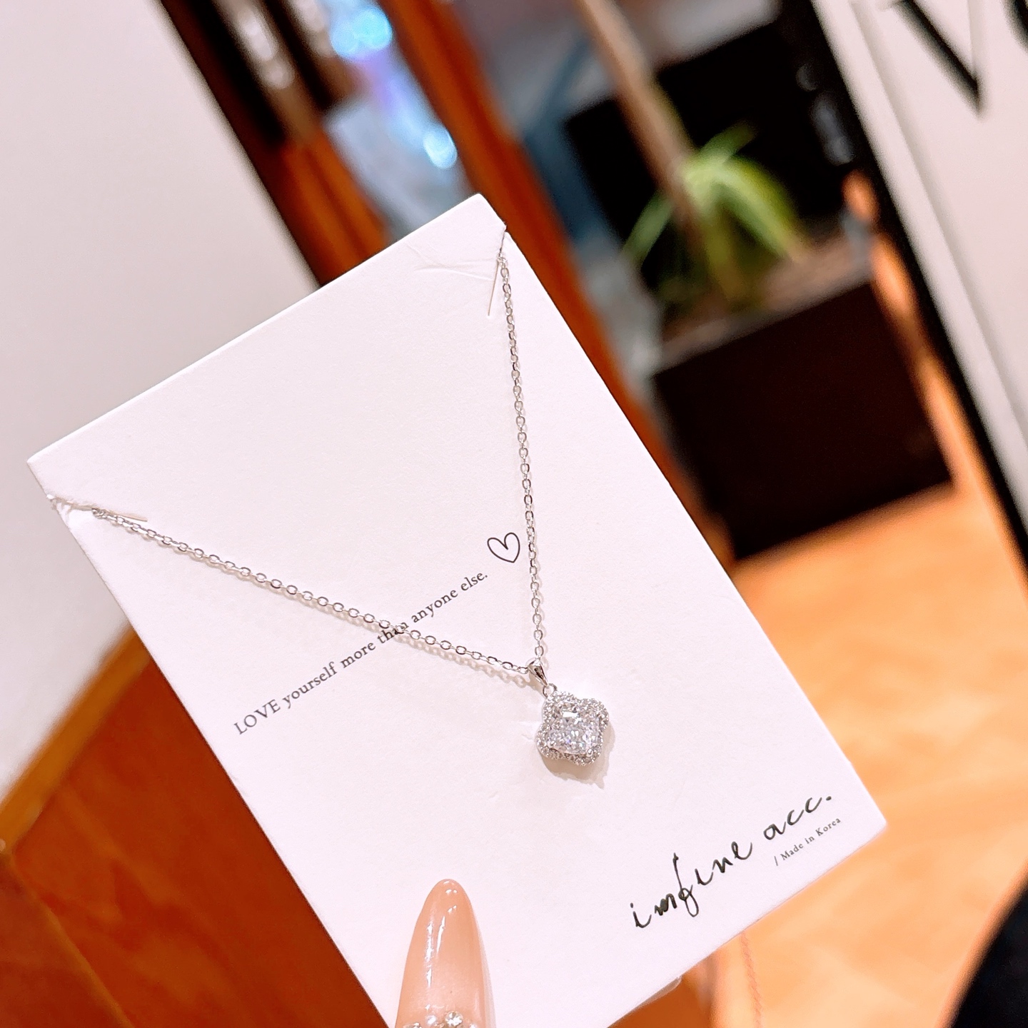 S925 Sterling Silver High Carbon Diamond Necklace Playful Wedding Registration