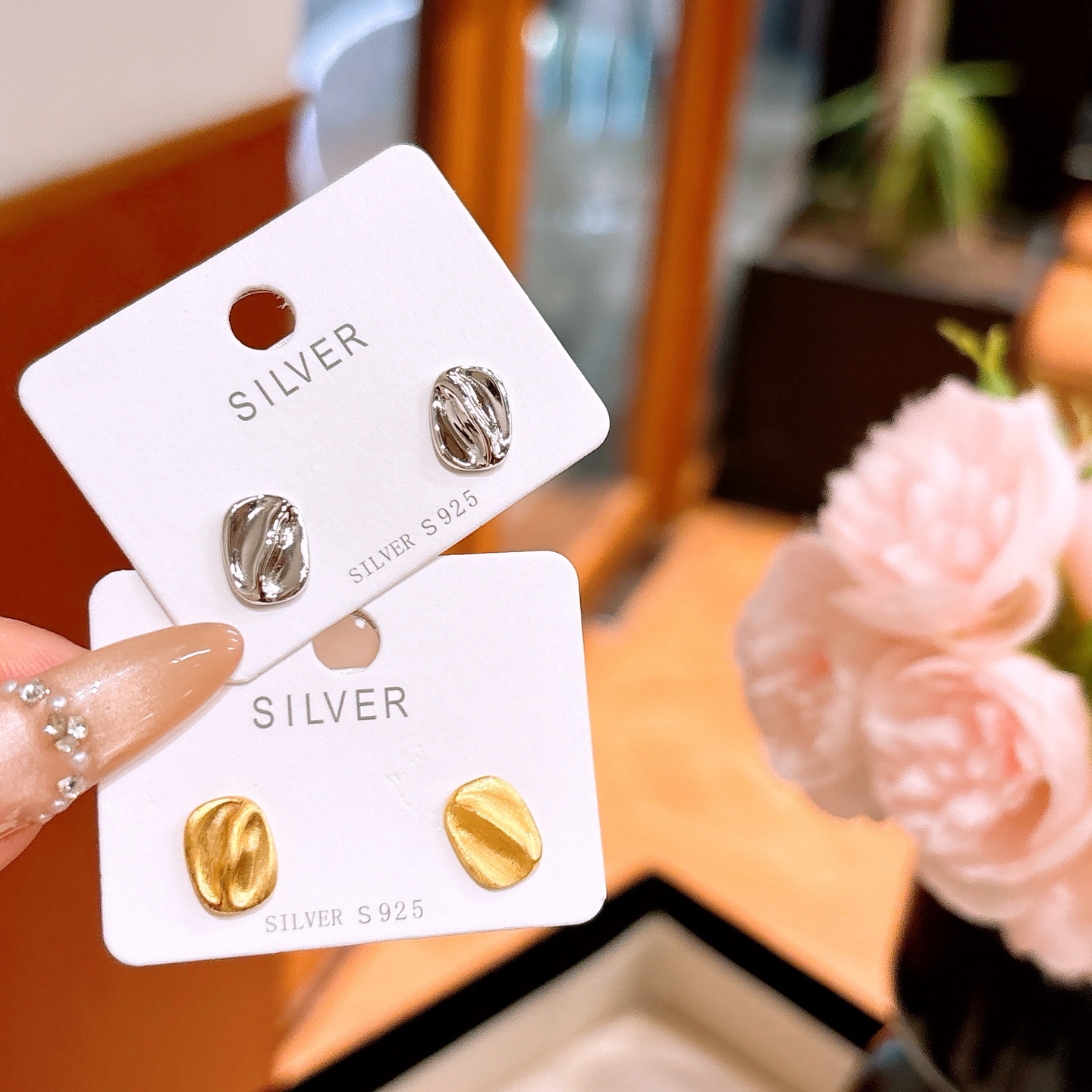 High Polish Silver Earrings Fashion Teacher's Day Silver