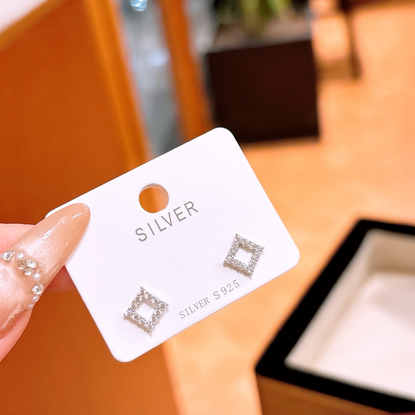 Solid Silver Earrings Korean Style Party Silver