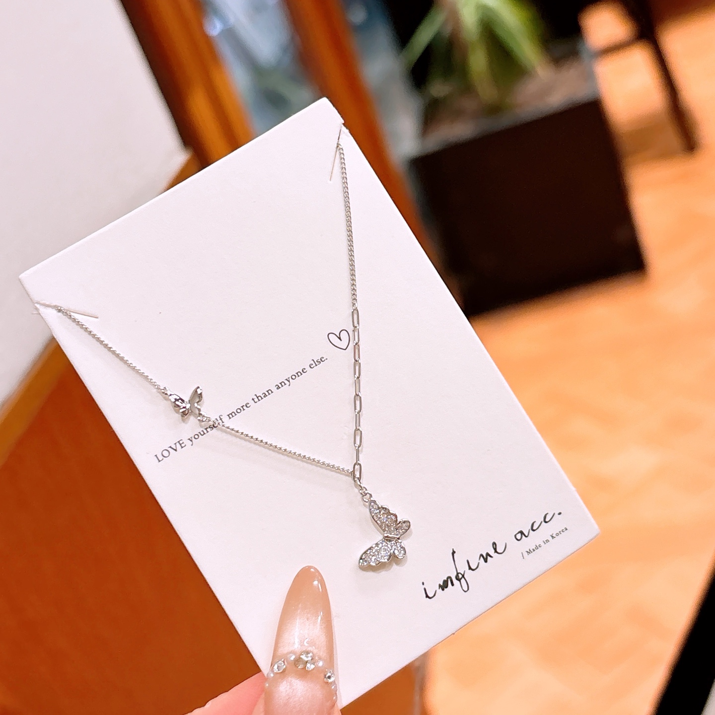 Fine Silver Necklace Cute Engagement Gold