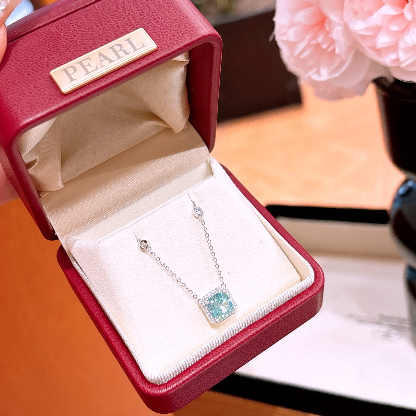 S925 Sterling Silver High Carbon Diamond Necklace Gentle Wedding Gold