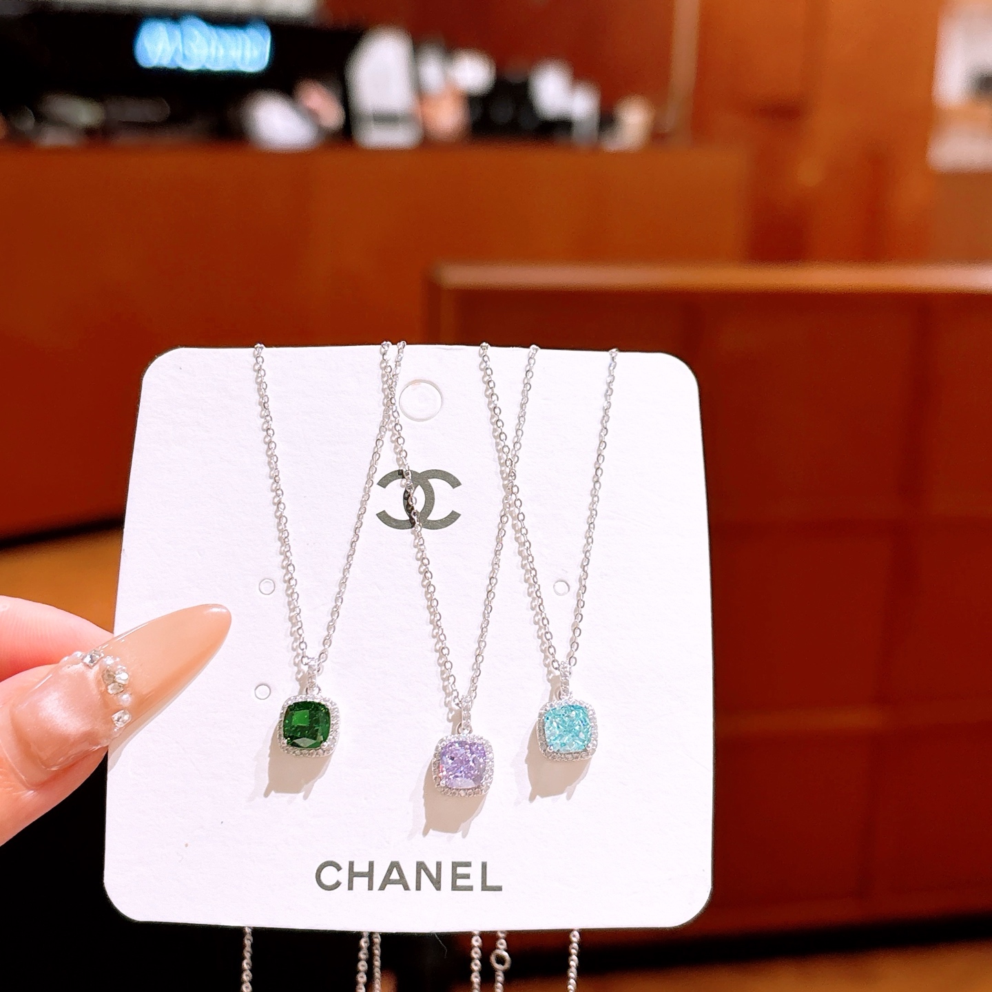 Low Allergy Silver High Carbon Diamond Necklace Artistic Spring Festival