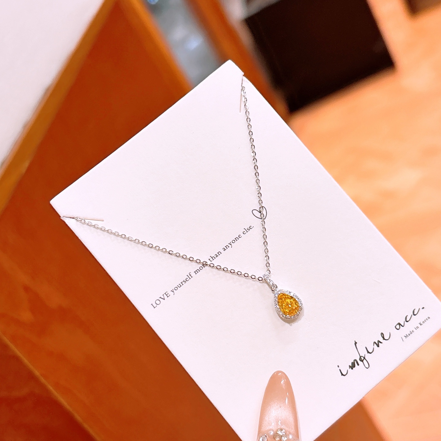 Solid Silver High Carbon Diamond Necklace Pure Office Gold