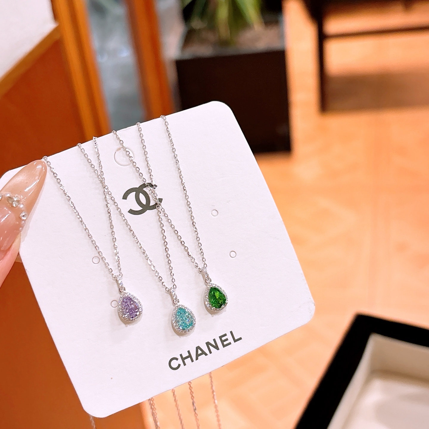 Low Allergy Silver High Carbon Diamond Necklace Lively Mother's Day