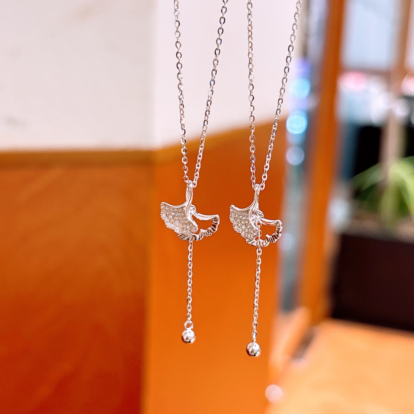 Solid Silver Necklace Artistic Wedding Registration Silver