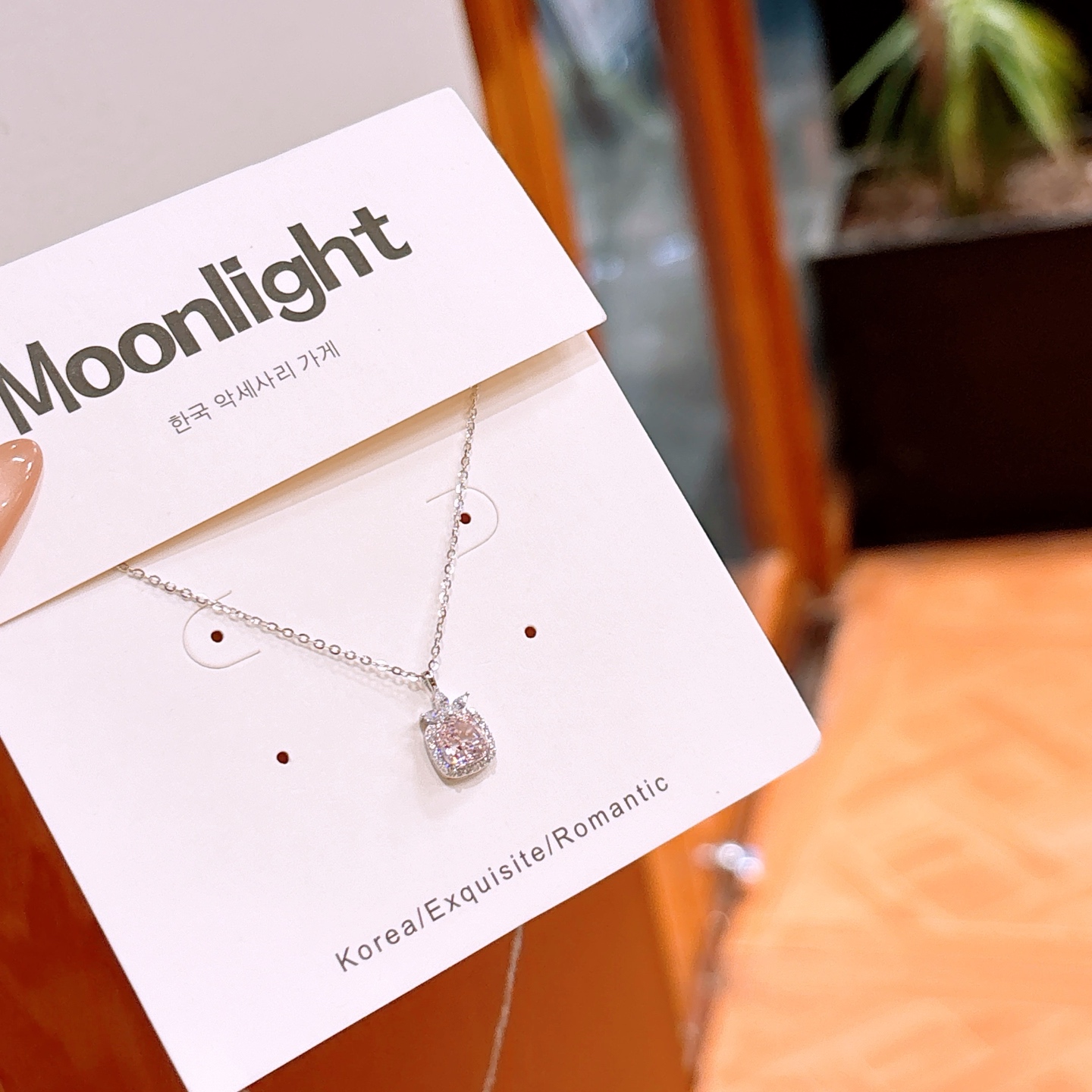 Nickel Free Silver High Carbon Diamond Necklace Premium Date Night