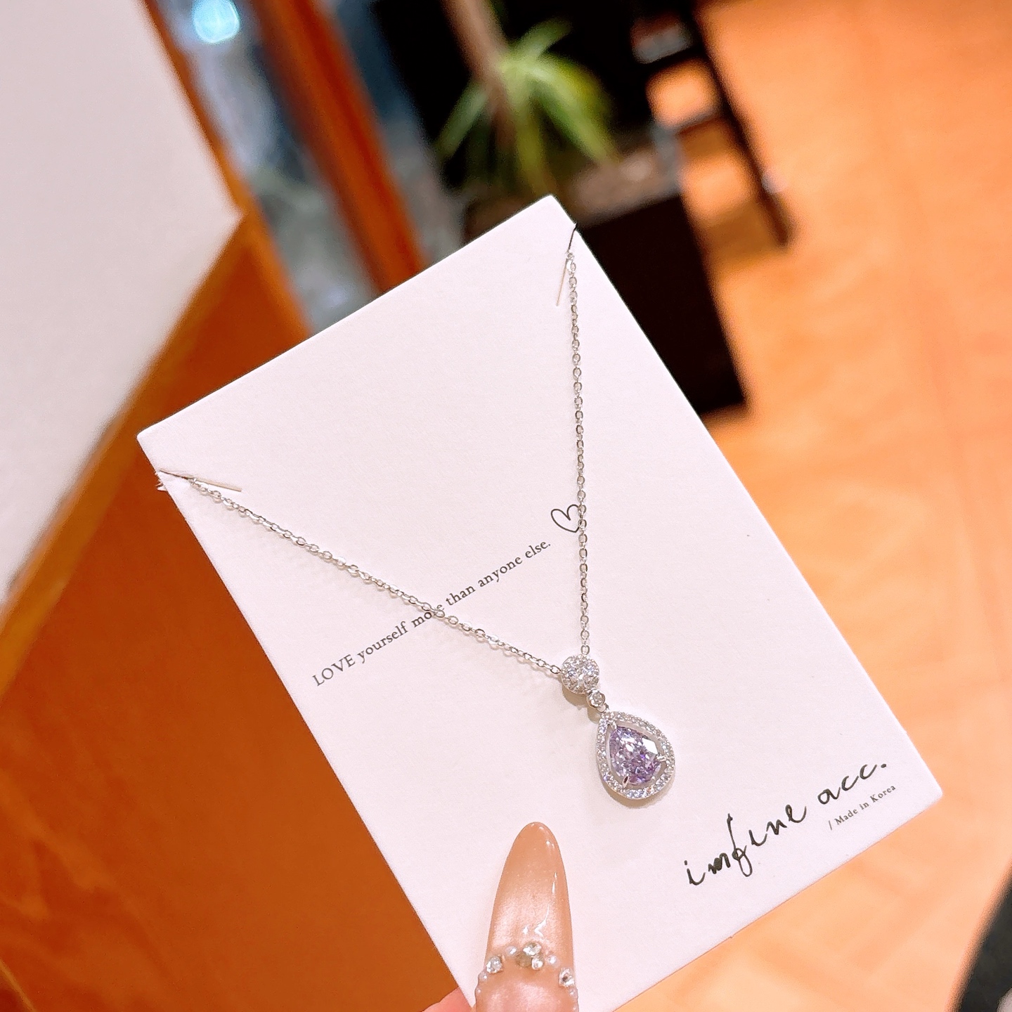 S925 Sterling Silver High Carbon Diamond Necklace Lively Housewarming