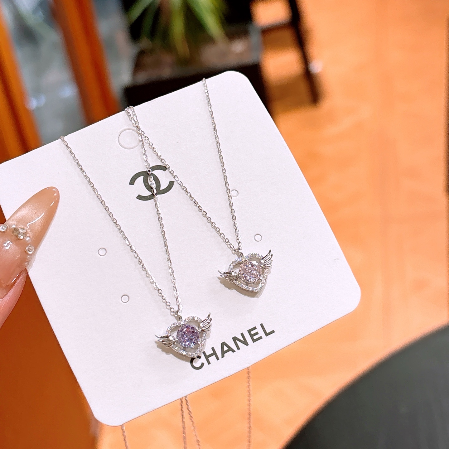 S925 Sterling Silver High Carbon Diamond Necklace Lively Bestie Gift