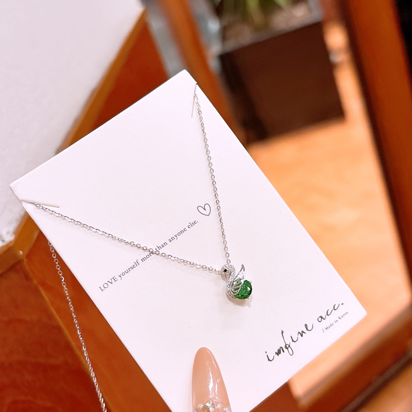 Low Allergy Silver High Carbon Diamond Necklace Playful Travel Silver