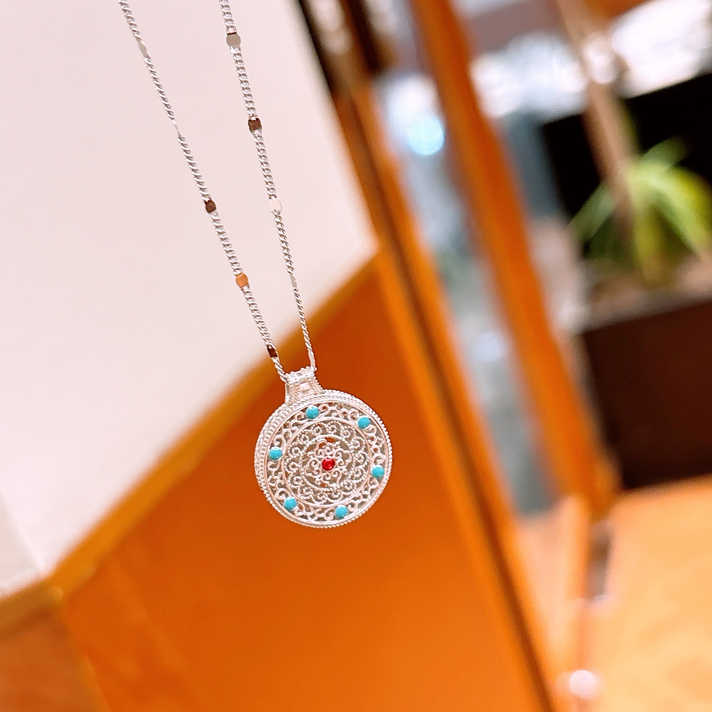 Fine Silver Necklace Intellectual Annual Party Gold