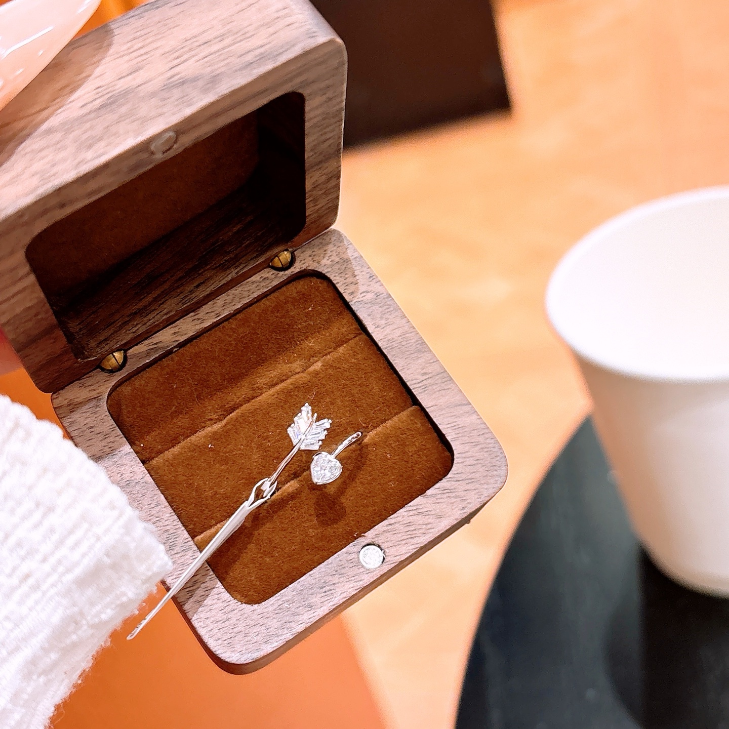 High Polish Silver Ring Korean Style Graduation Gold