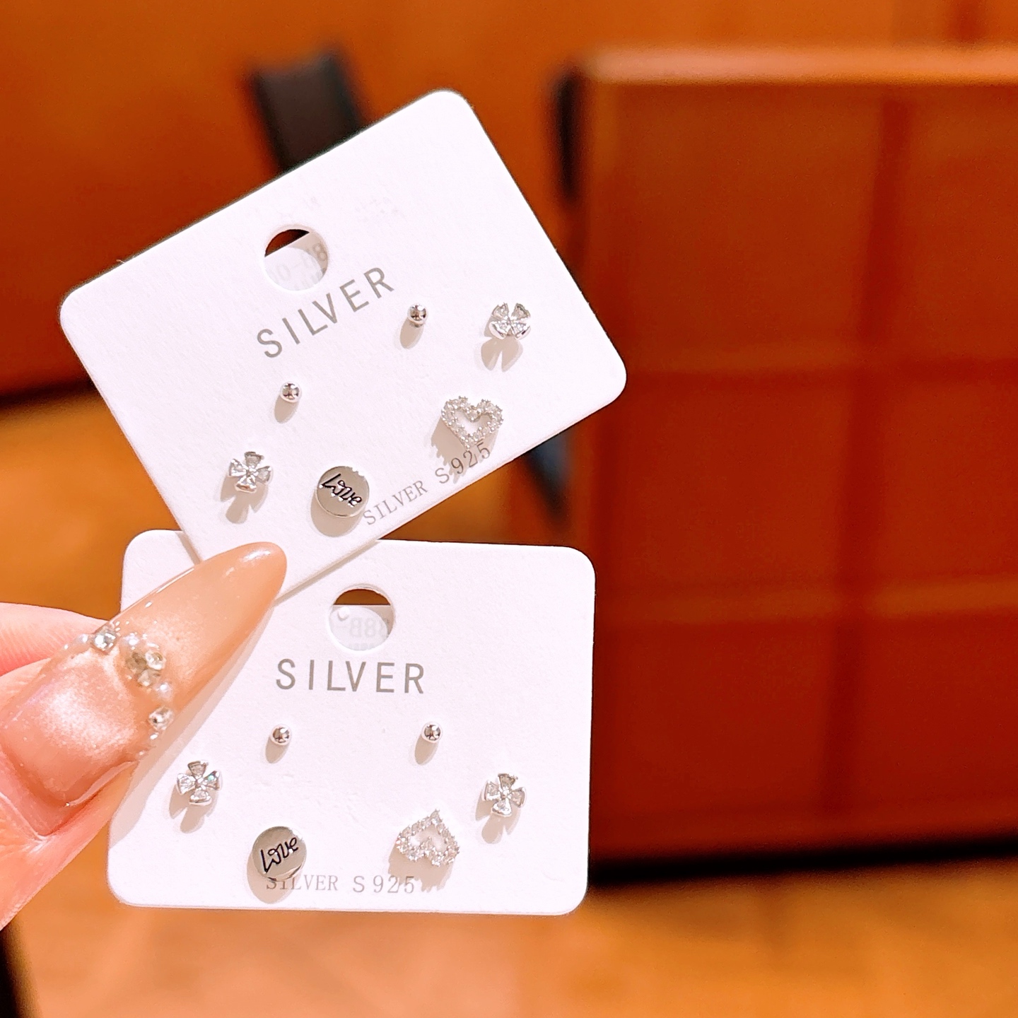 Fine Silver Earrings Lively Confession Gold