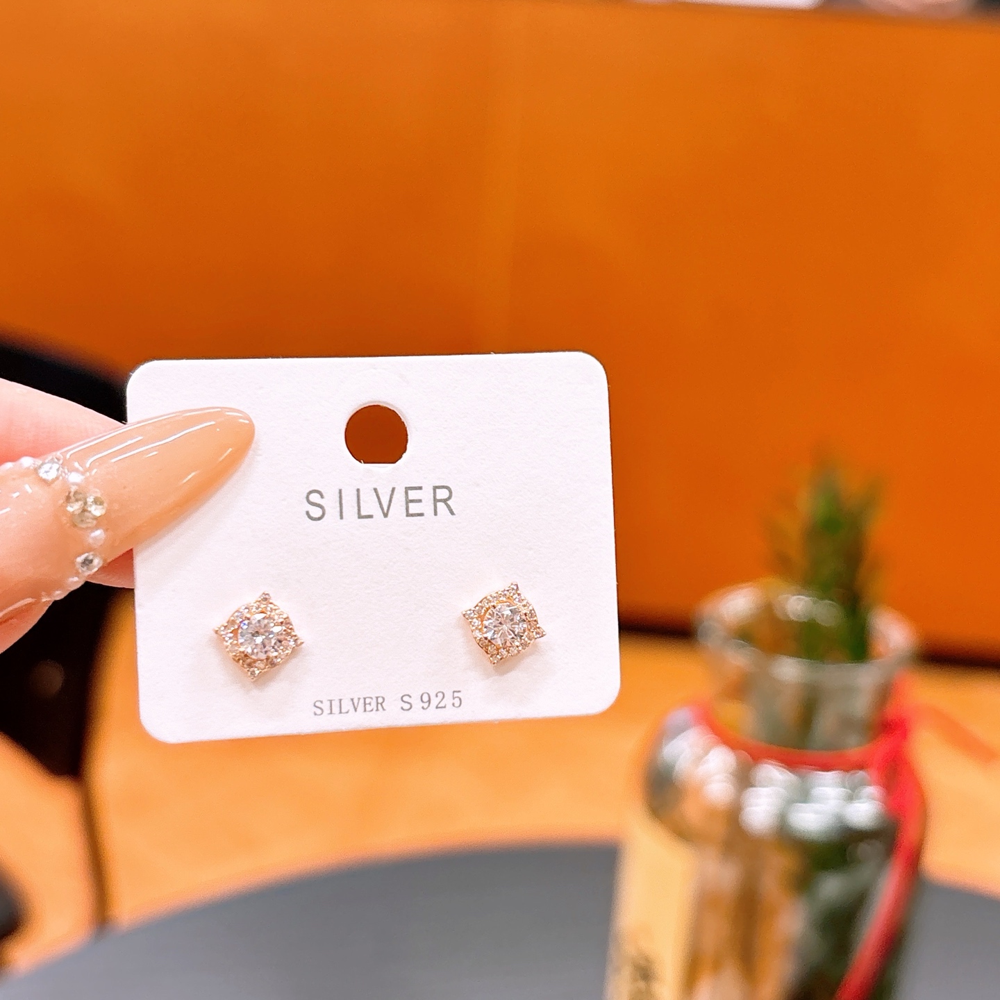 Nickel Free Silver Earrings Fashion Banquet Gold