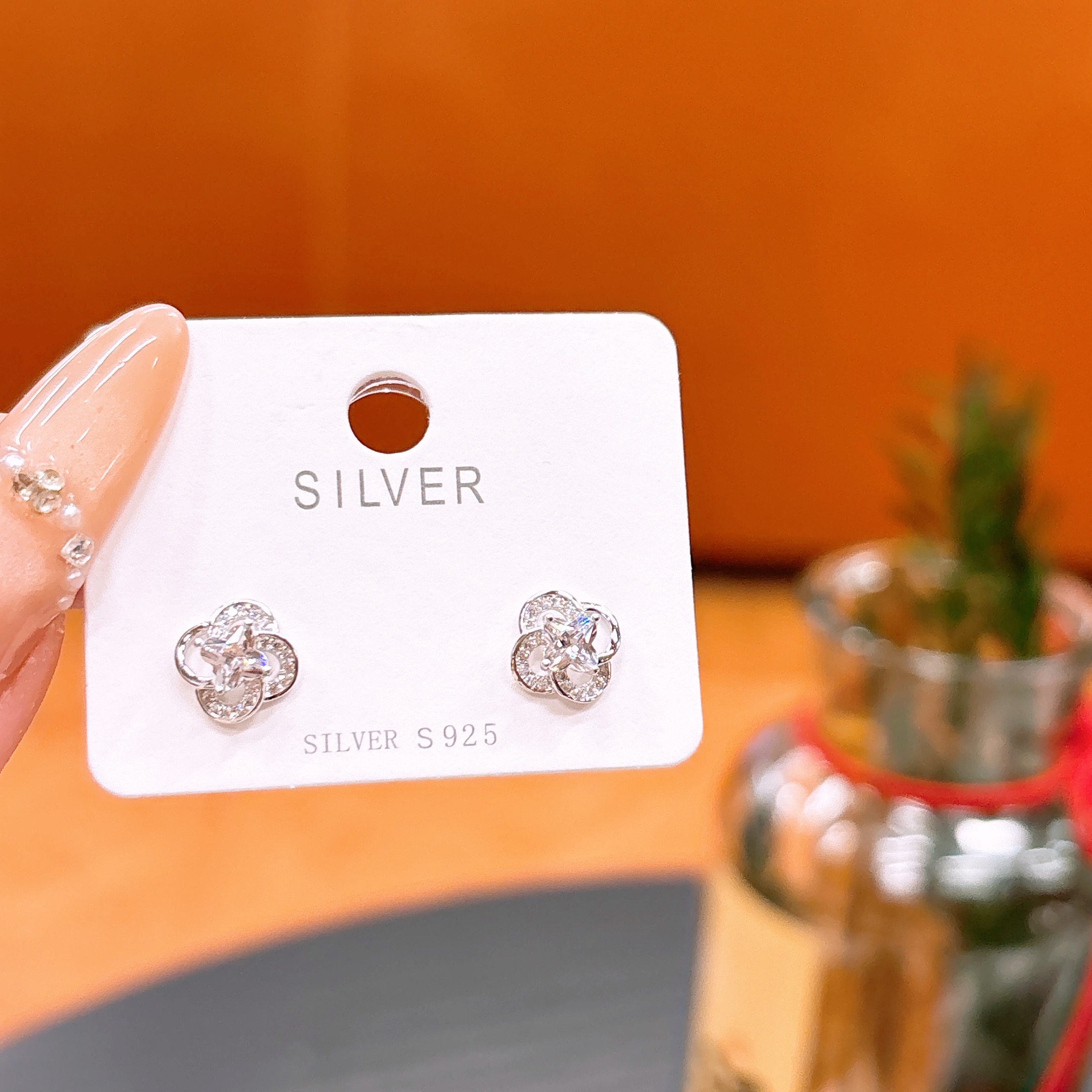 High Polish Silver Earrings Ins Style Proposal Gold