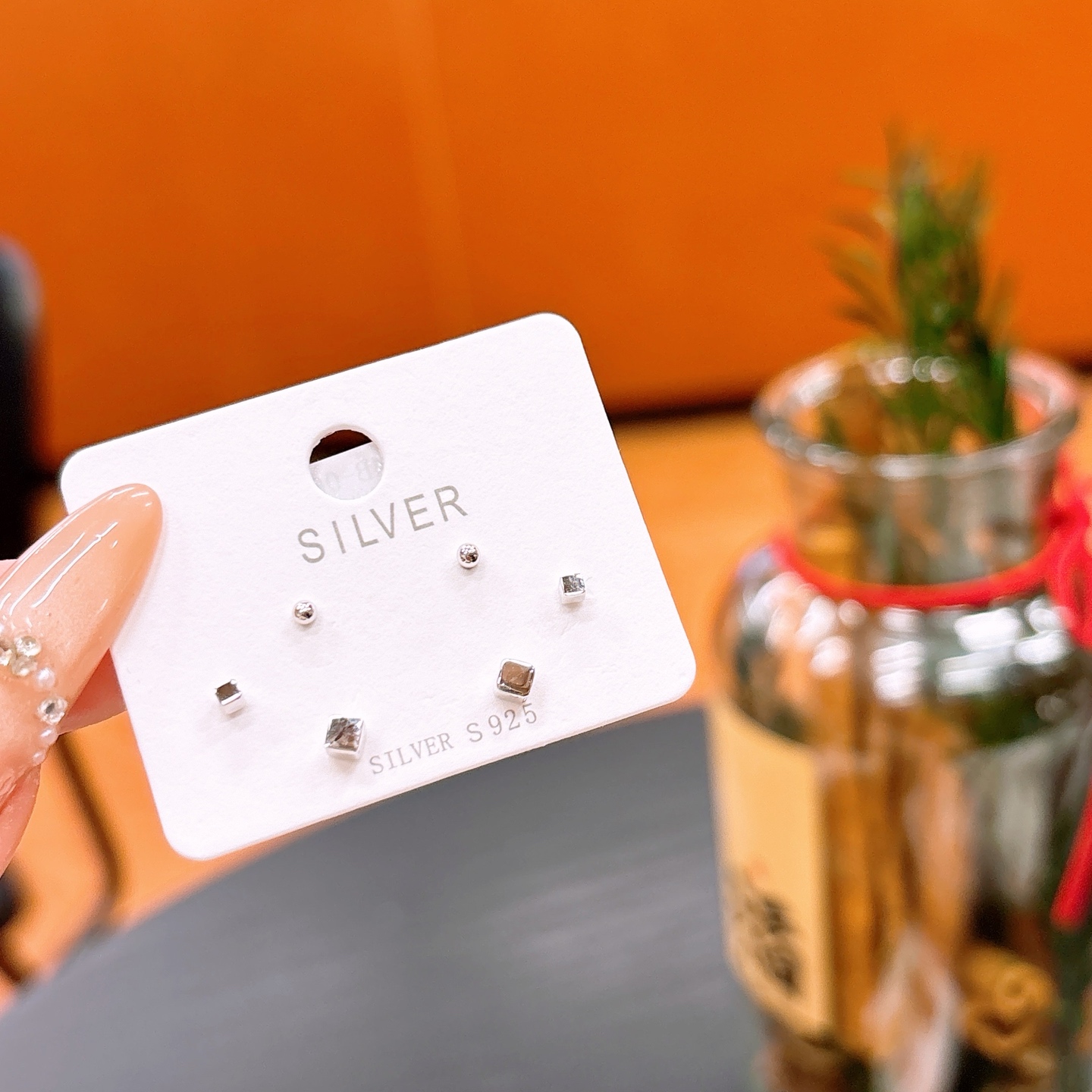 S925 Sterling Silver Earrings Forest New Year Silver