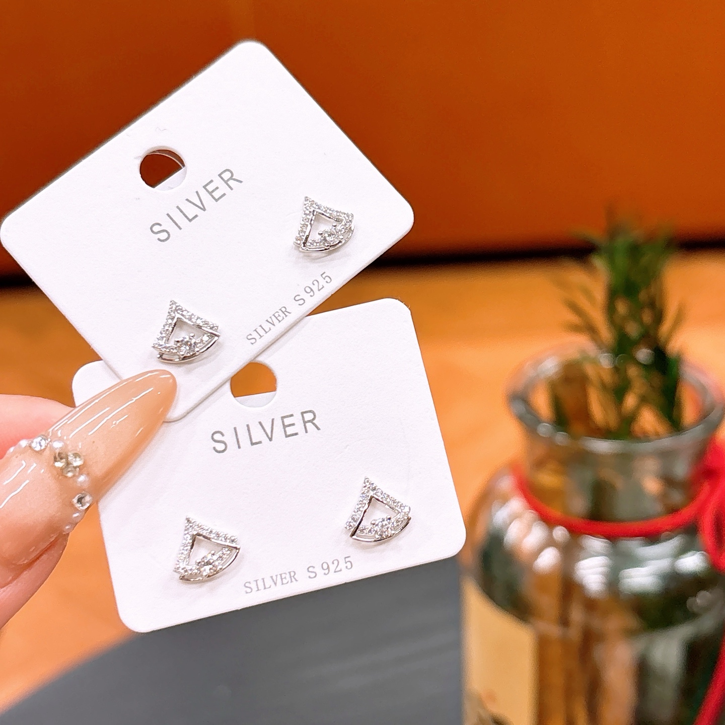 Solid Silver Earrings Korean Style Birthday Silver