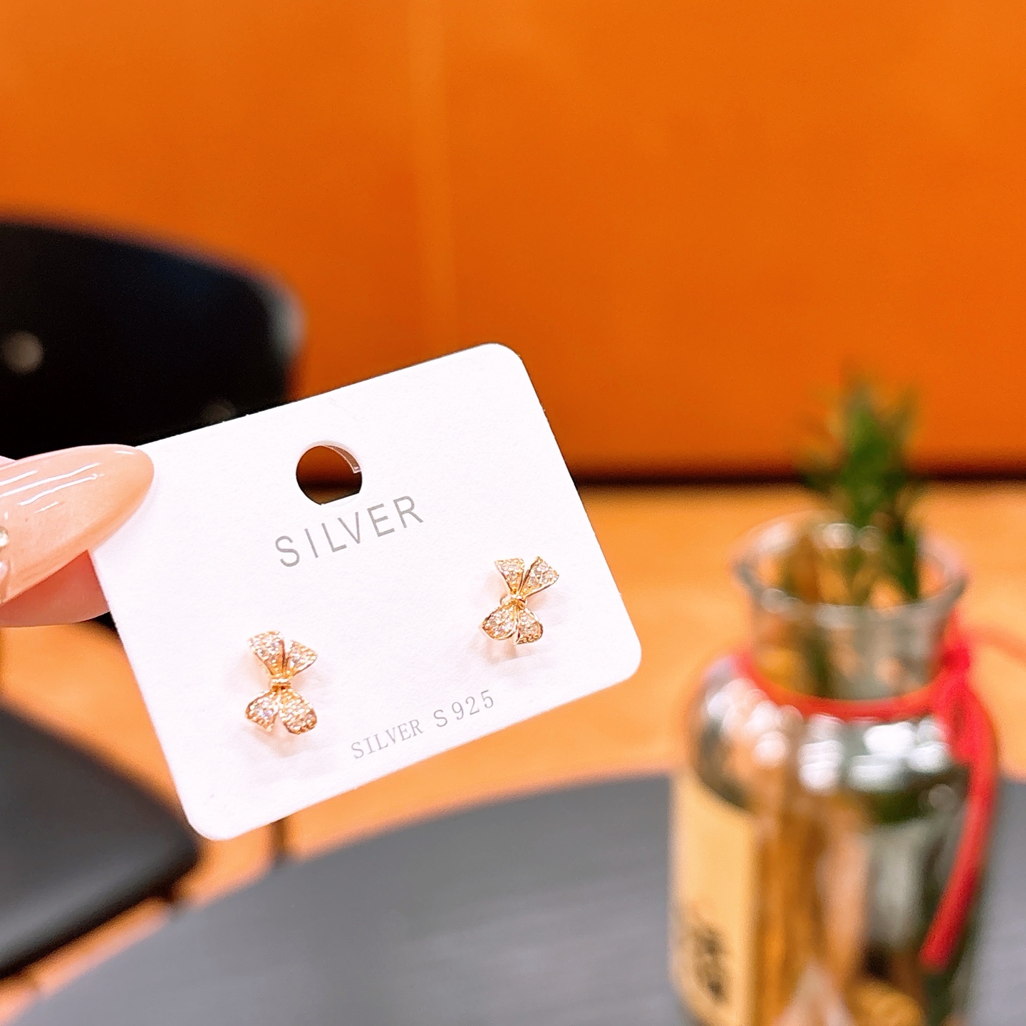 Fine Silver Earrings Unique Father's Day Gold