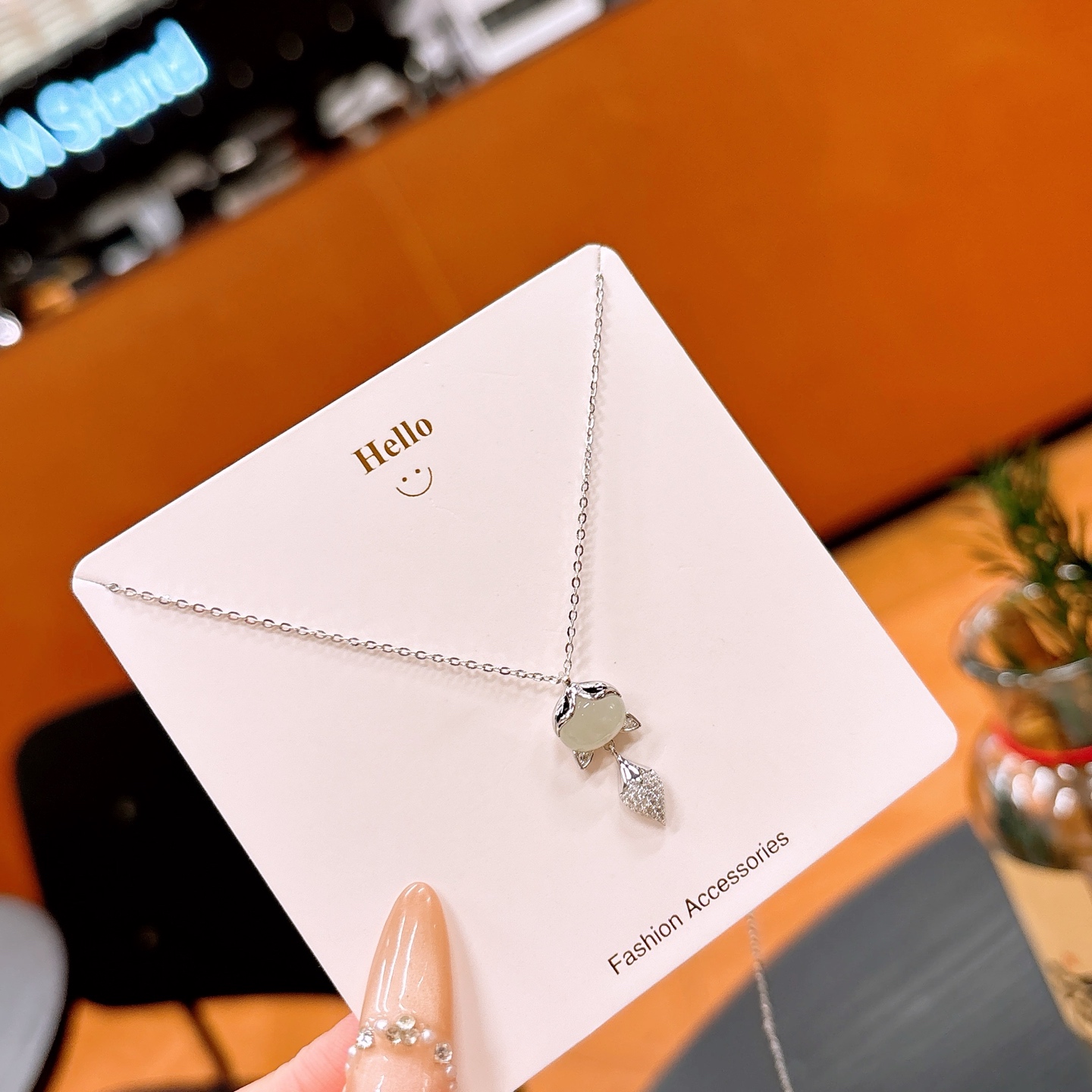 Nickel Free Silver Hetian Jade Necklace Girly Date Night Silver