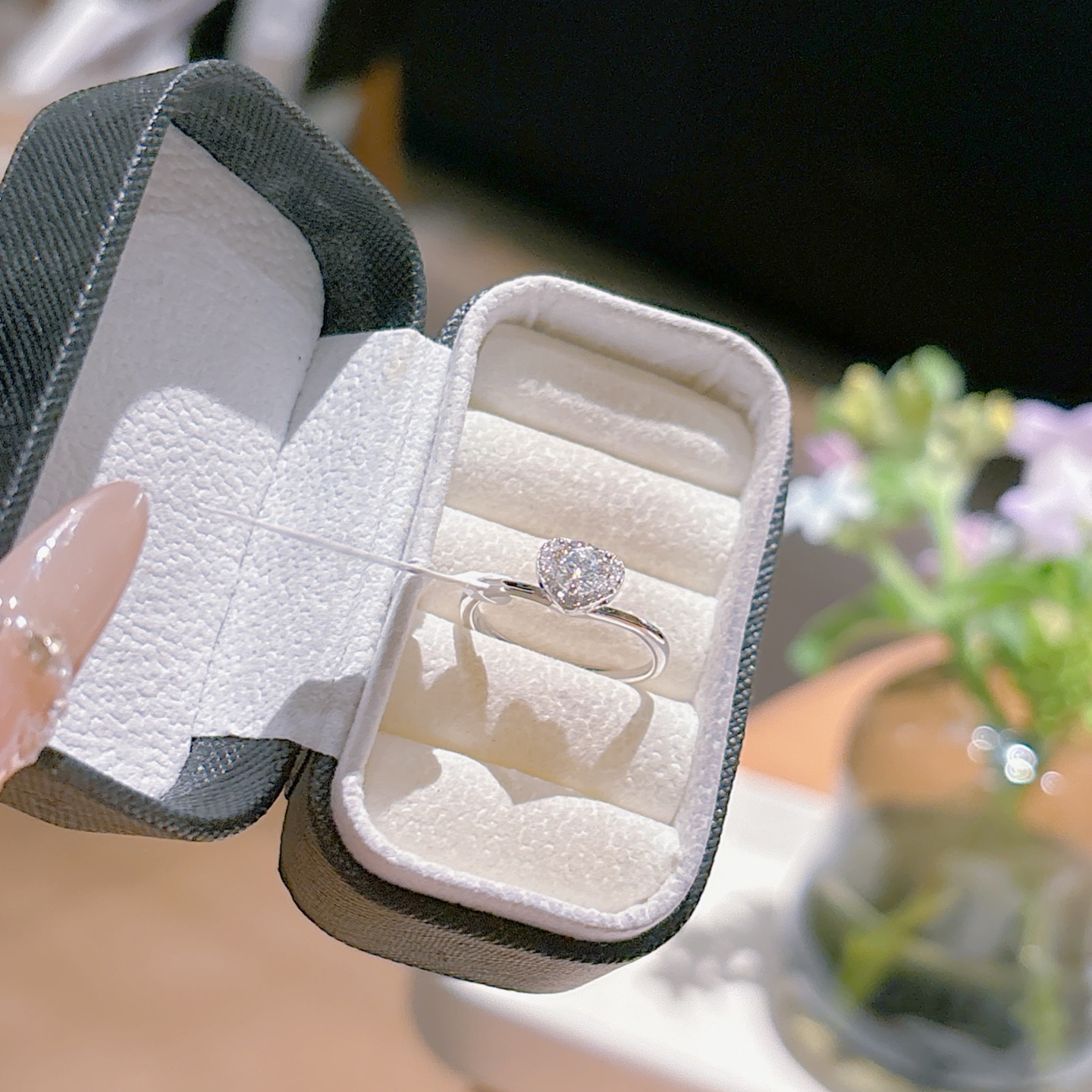 S925 Sterling Silver Moissanite Ring Ethereal Mother's Birthday Gold