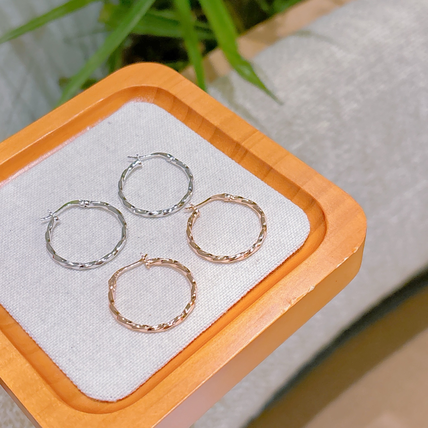 High Polish Silver Hoop Earrings Korean Style Banquet Gold