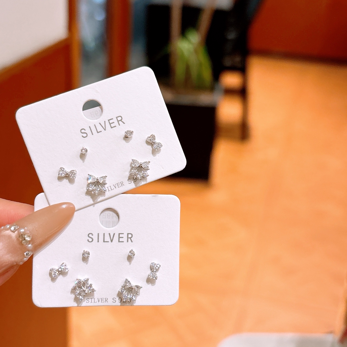 Solid Silver Earrings Intellectual Self-love Gold