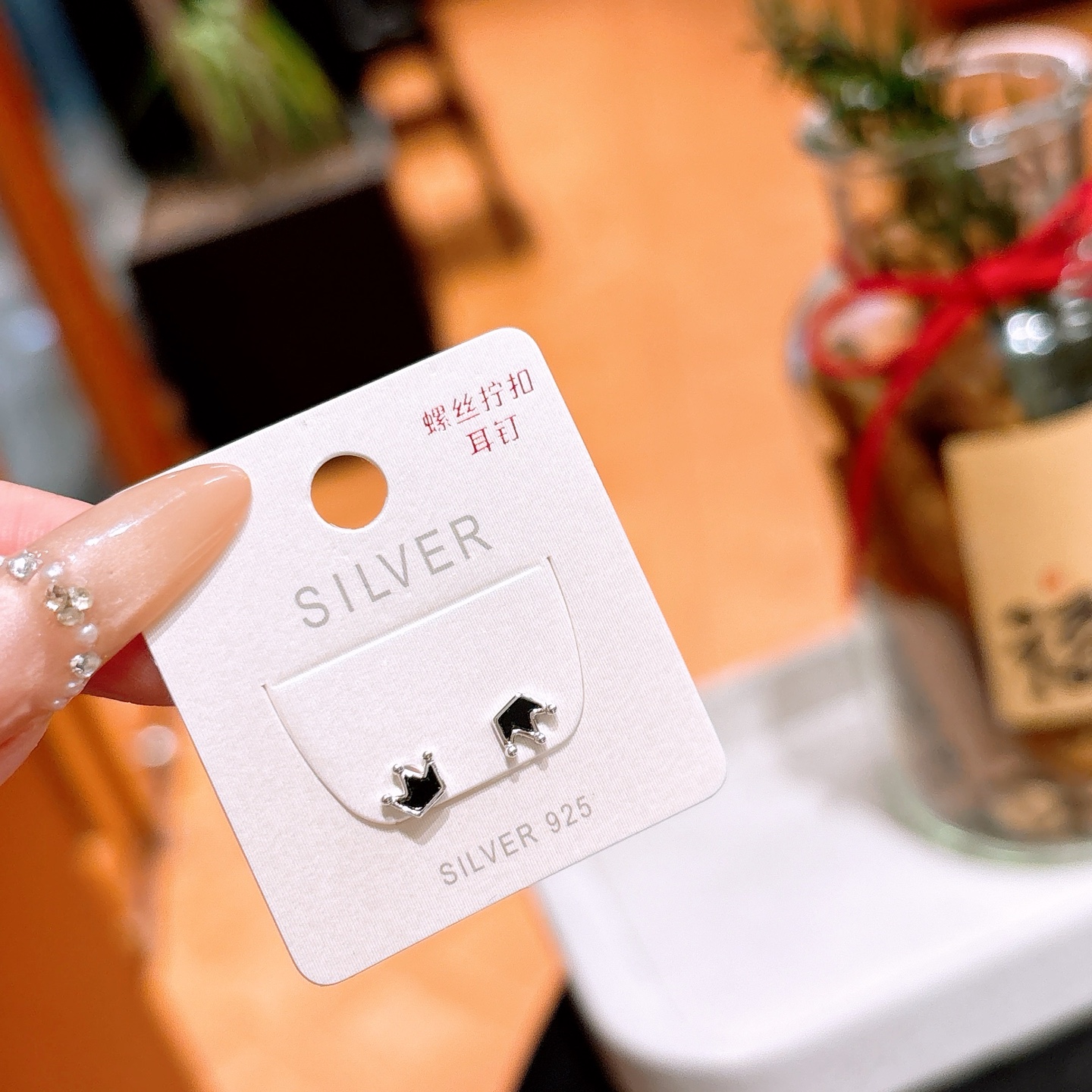 S925 Sterling Silver Screw-back Studs Romantic Everyday Wear Silver