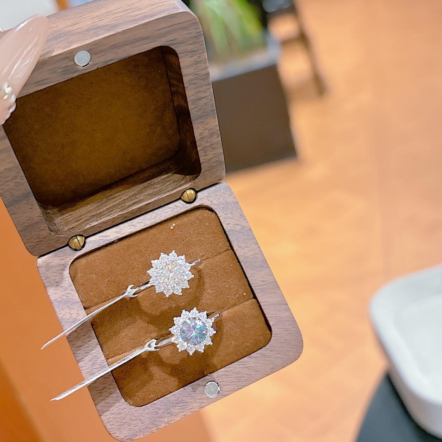 レトロアレルギー対応シルバーモアッサナイトリングシルバー 年次パーティー