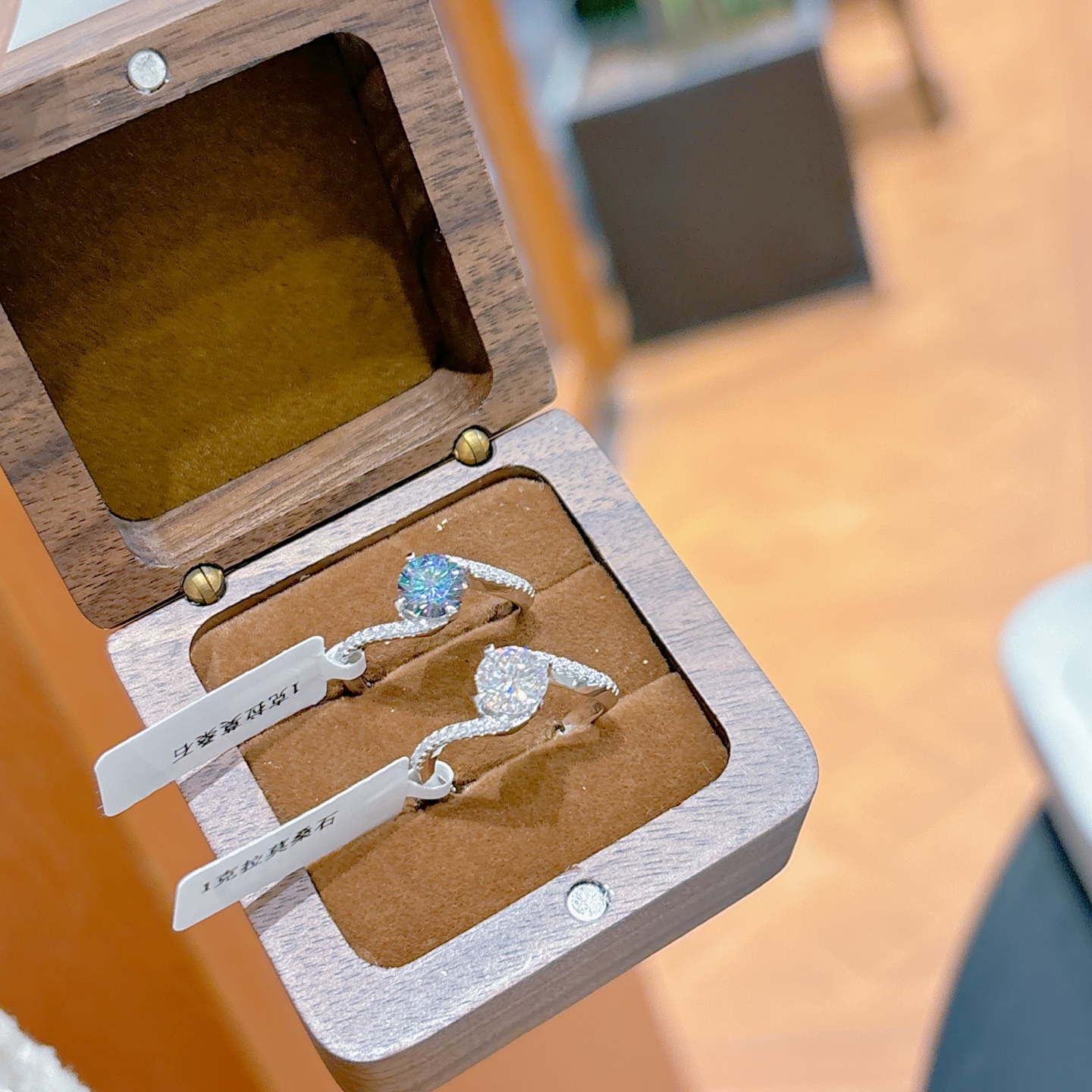 S925 Sterling Silver Moissanite Ring Ins Style Bestie Gift Gold