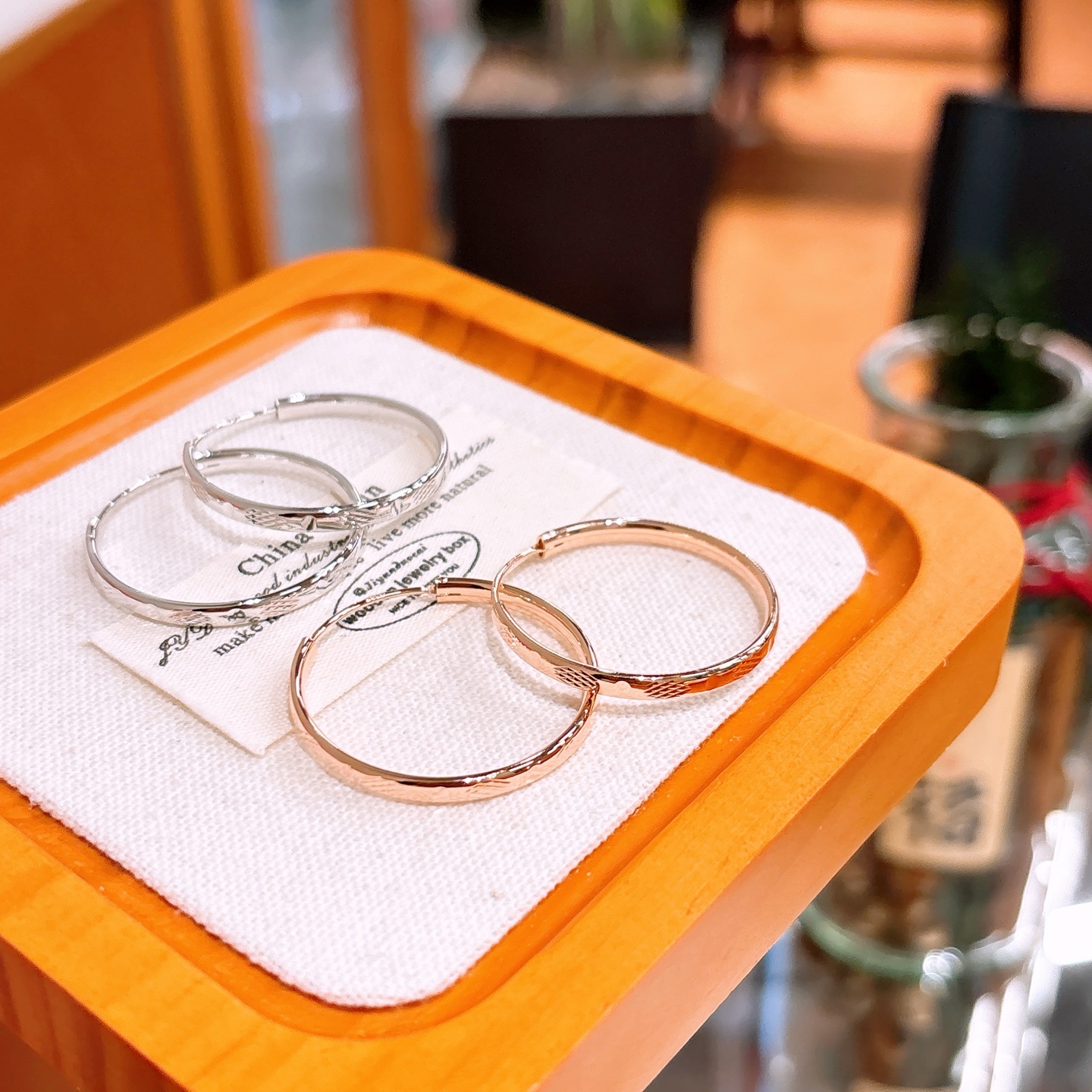 Fine Silver Hoop Earrings Chic Christmas Gold