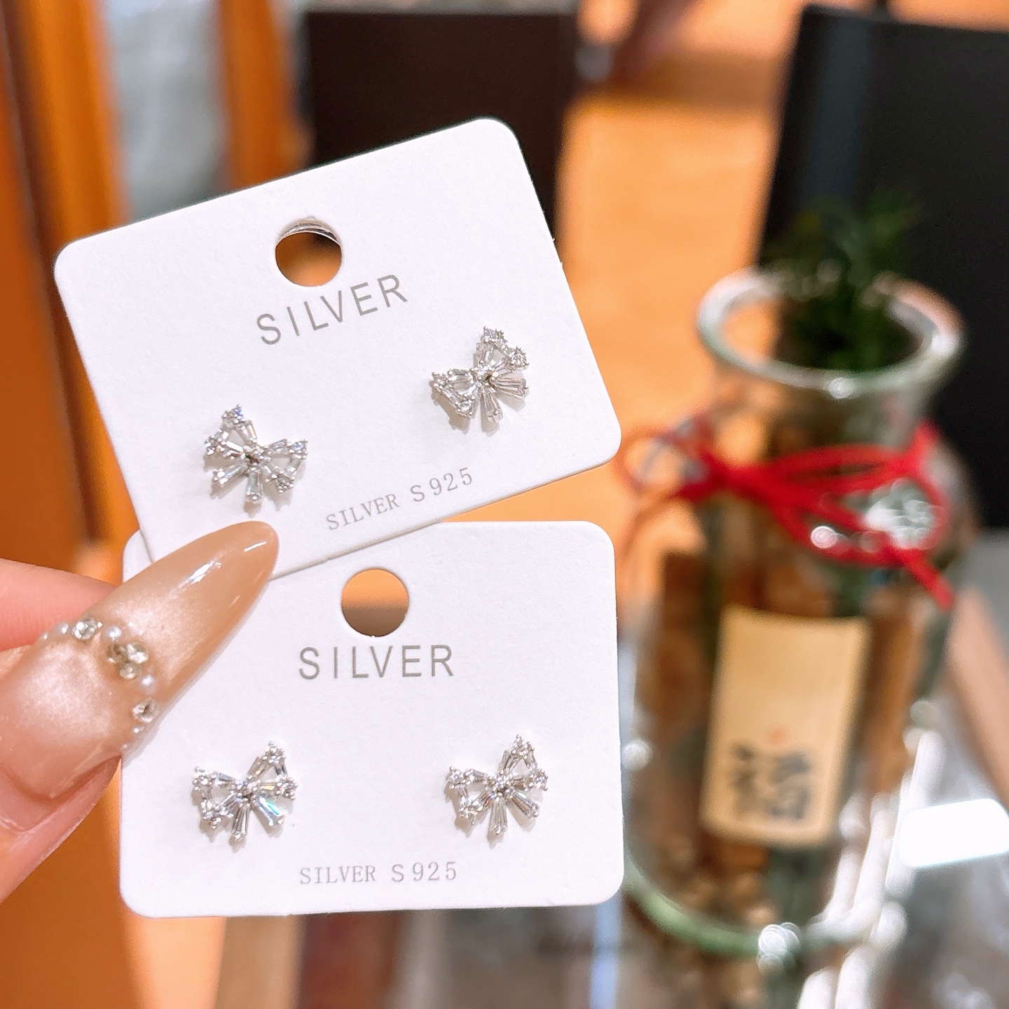 Solid Silver Earrings Sweet & Cool Engagement Silver