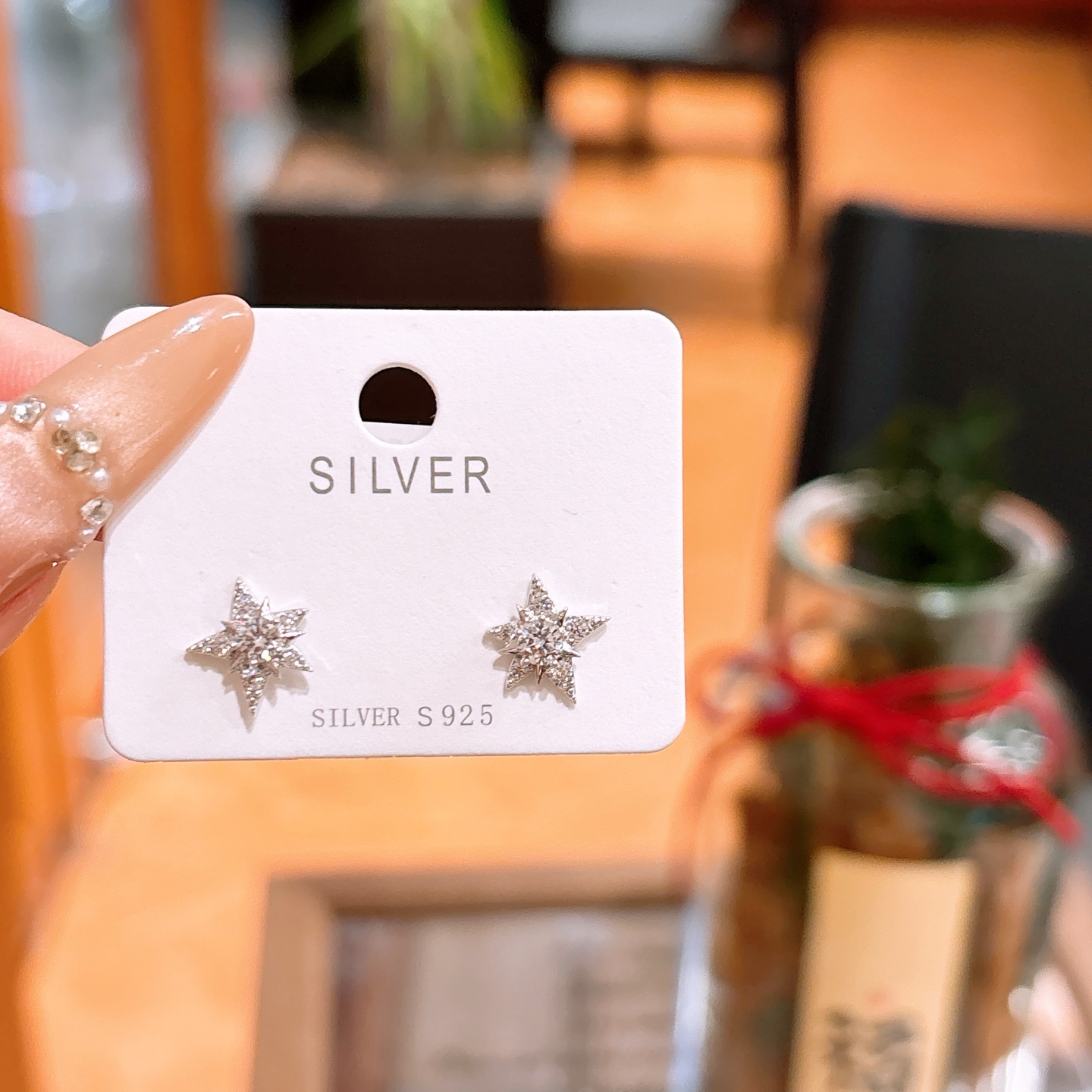 Fine Silver Earrings Korean Style Travel Silver