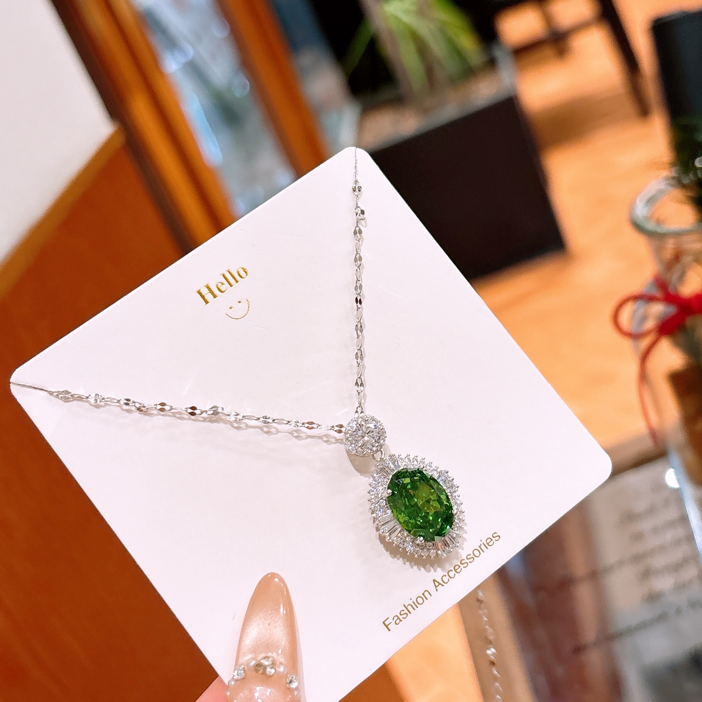 925 Silver High Carbon Diamond Necklace Delicate Housewarming Gold