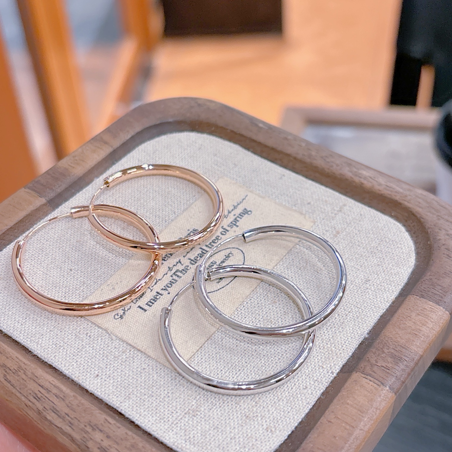 Nickel Free Silver Hoop Earrings Fashion Office Gold