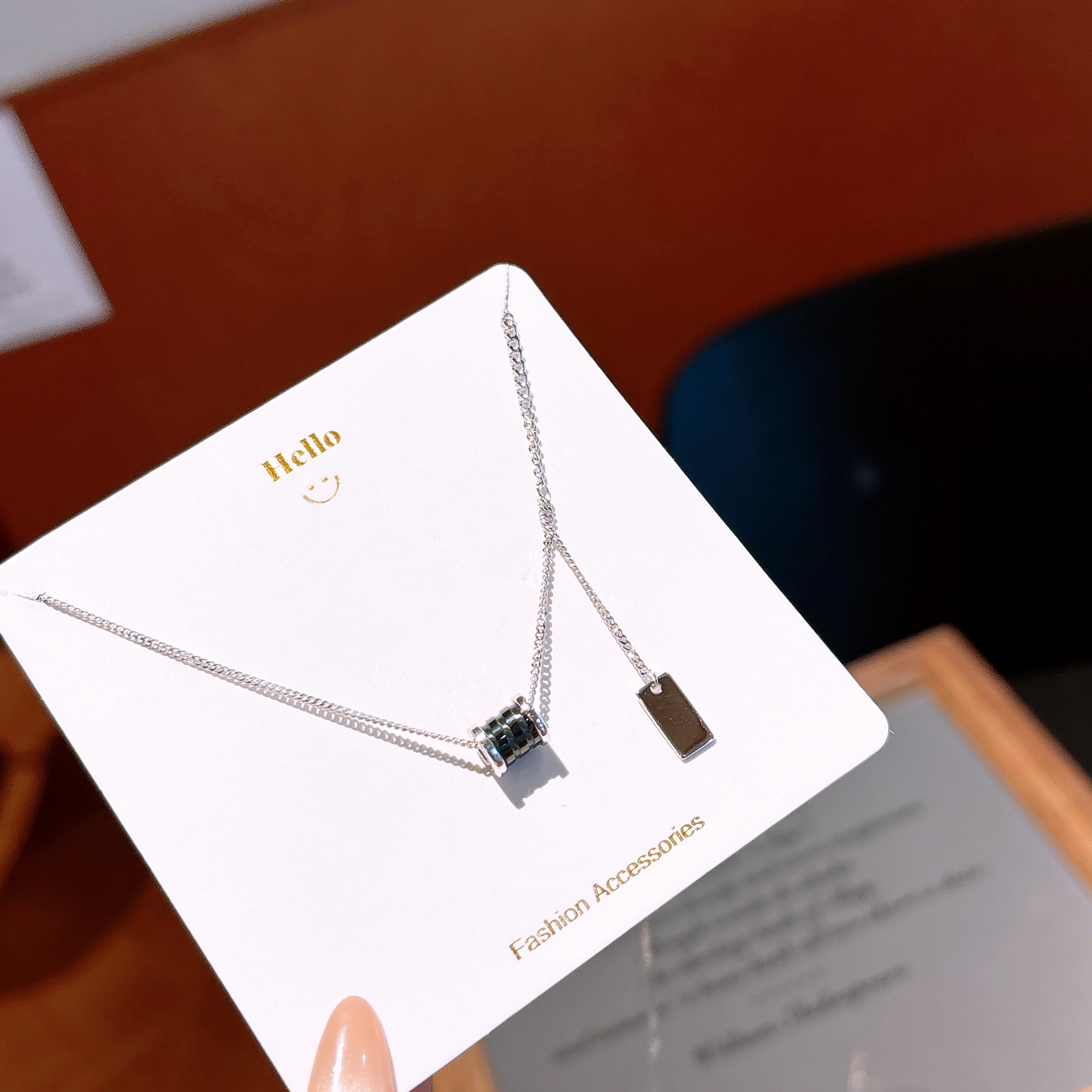 Fine Silver Necklace Sweet & Cool Proposal Gold